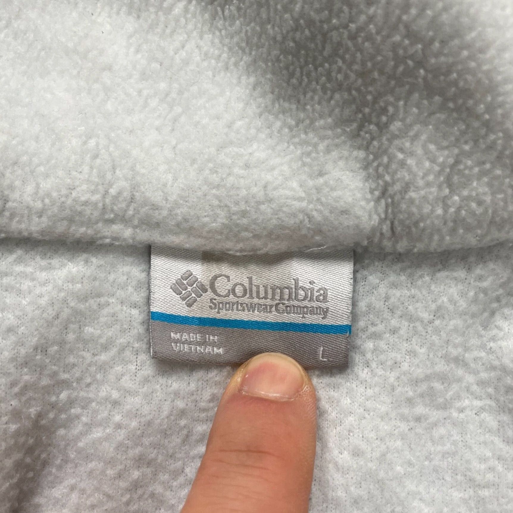 Vintage Columbia Jacket Womens Large White Full Zip Outdoor Hiking Benton Springs Fleece Size L / US 10 / IT 46 - 5 Thumbnail