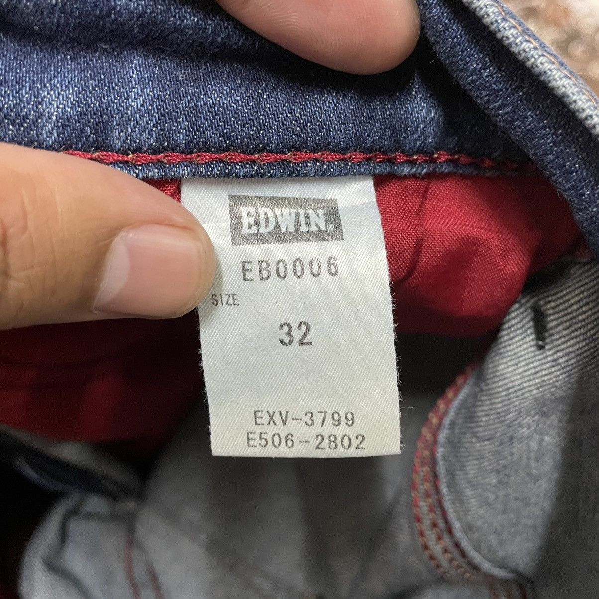 Edwin 🔥Vintage Edwin Blue Trip Stoned Washed Distress Denim Jeans Size US 32 / EU 48 - 13 Thumbnail