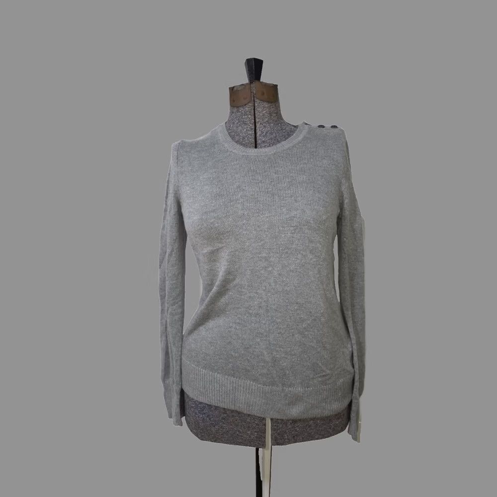Gap Gap Luxe Pullover Sweater Women's M Gray Crew Neck Long Sleeve Knit Acrylic Size M / US 6-8 / IT 42-44 - 1 Thumbnail