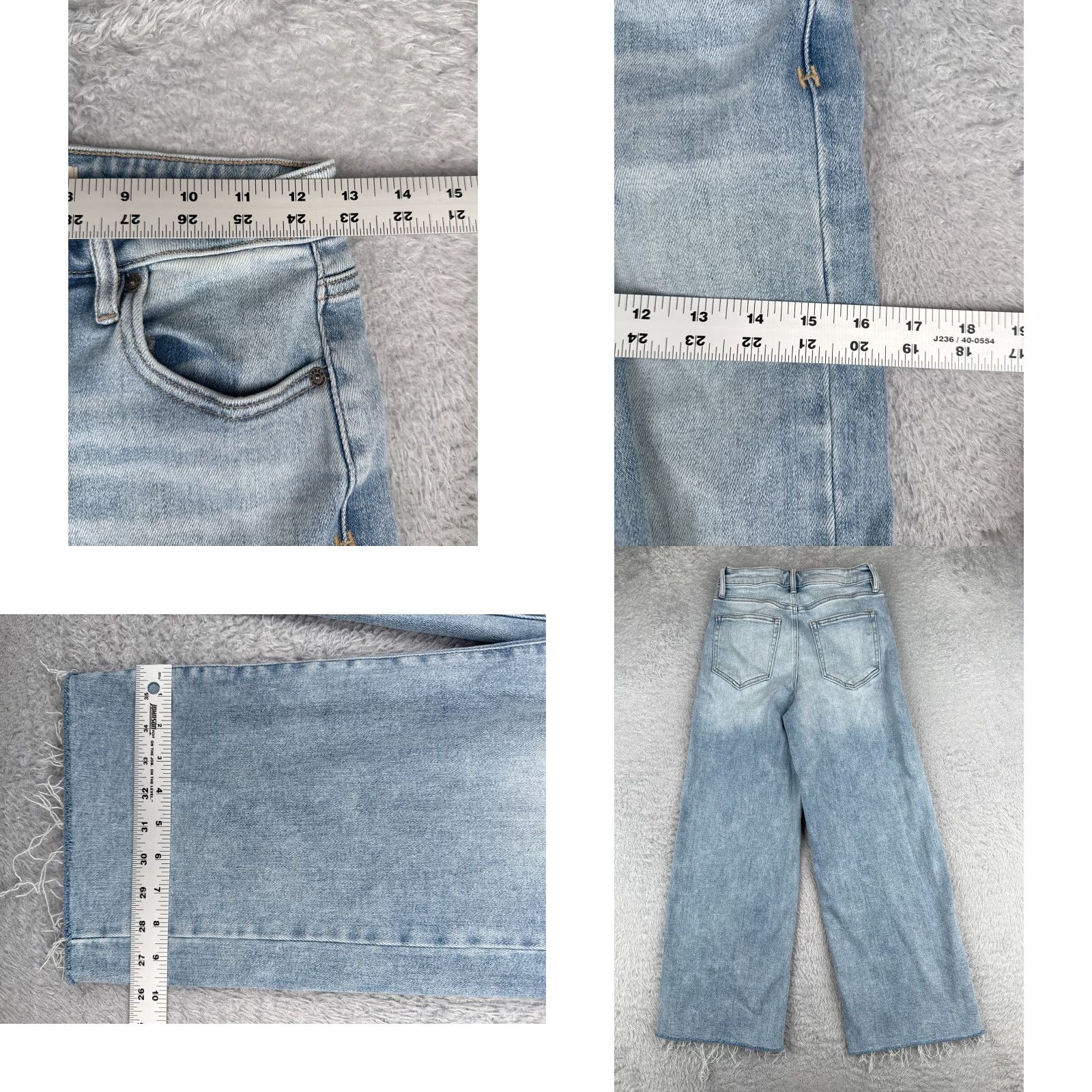 Vintage Idyllwind Jeans Women 26 Blue Denim Wide Leg Mid Rise 26x26 Flared Stretch Vintage No Size 26" / US 2 / IT 38 - 9 Thumbnail