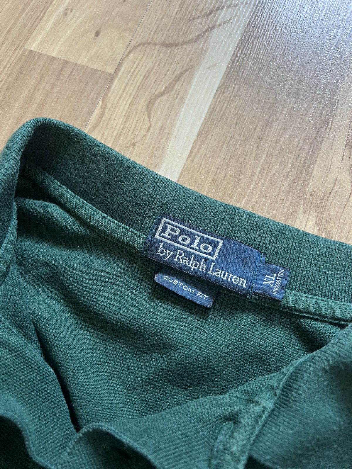 Polo Ralph Lauren × Ralph Lauren × Vintage Vintage polo Ralph Lauren rugby long sleeve green 90s Size US XL / EU 56 / 4 - 5 Thumbnail