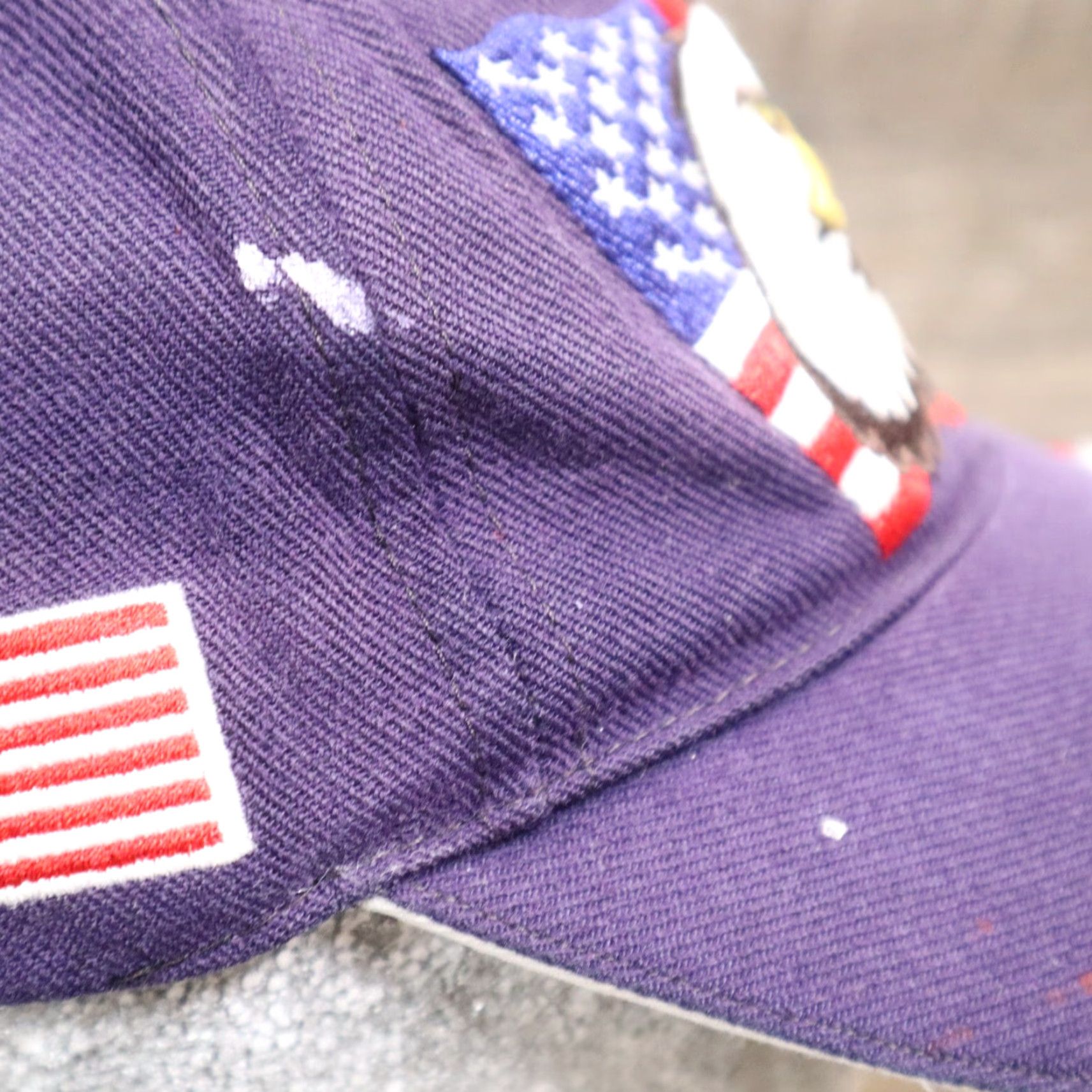 Vintage VINTAGE Hat Unbranded Embroidered Bald Eagle USA Flag - Adjustable Blue Baseball Cap Men, Adult Size, Navy/Blue, 90s/Flag Theme Size ONE SIZE - 4 Thumbnail