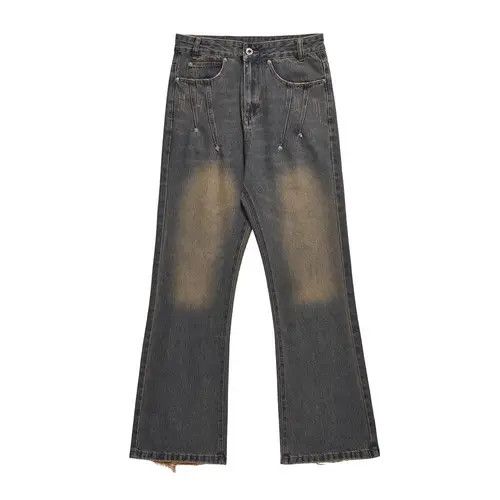VIBE American retro men's washed distressed bootcut jeans Size US 32 / EU 48 - 6 Thumbnail