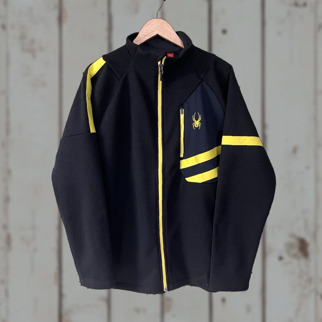 Spyder Spyder Jacket Full Zip Fleece Black Yellow L Mens Large Bandit Wengen SPYDER Size US L / EU 52-54 / 3 - 1 Thumbnail