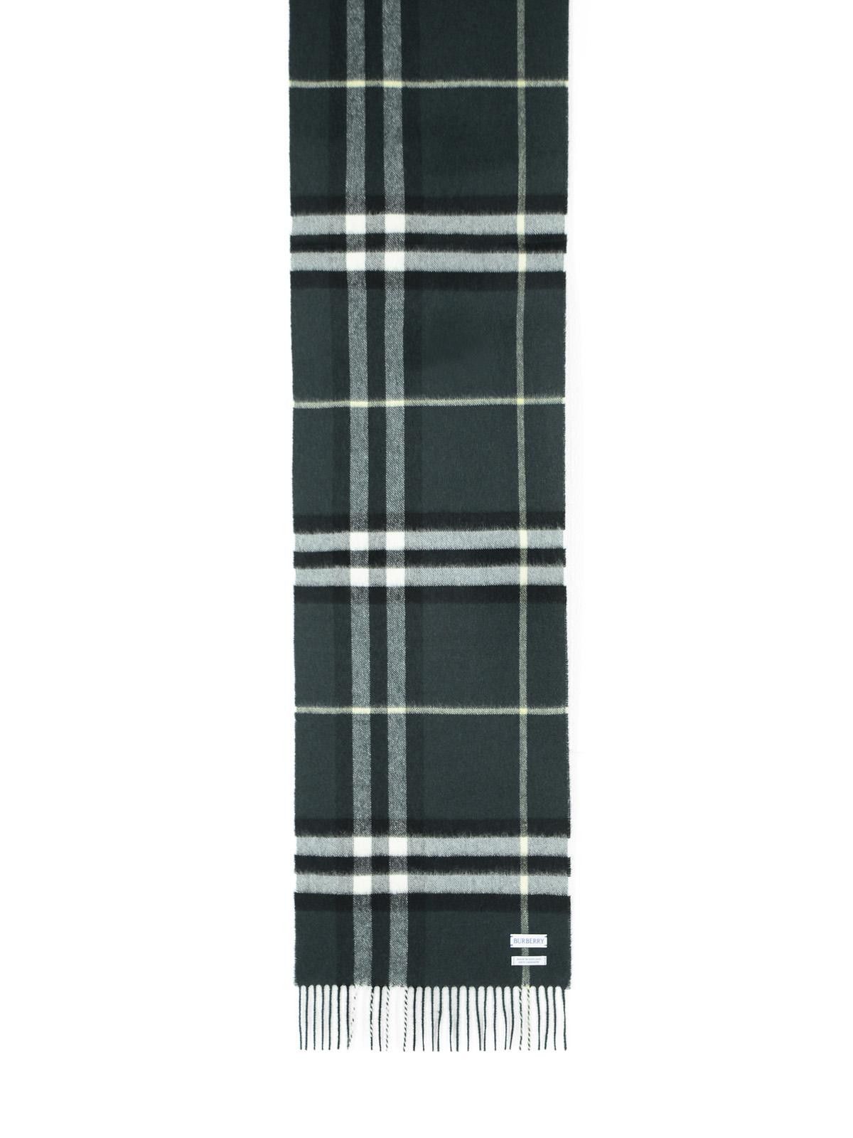 Burberry BURBERRY Green Cashmere Scarf Size ONE SIZE - 1 Thumbnail