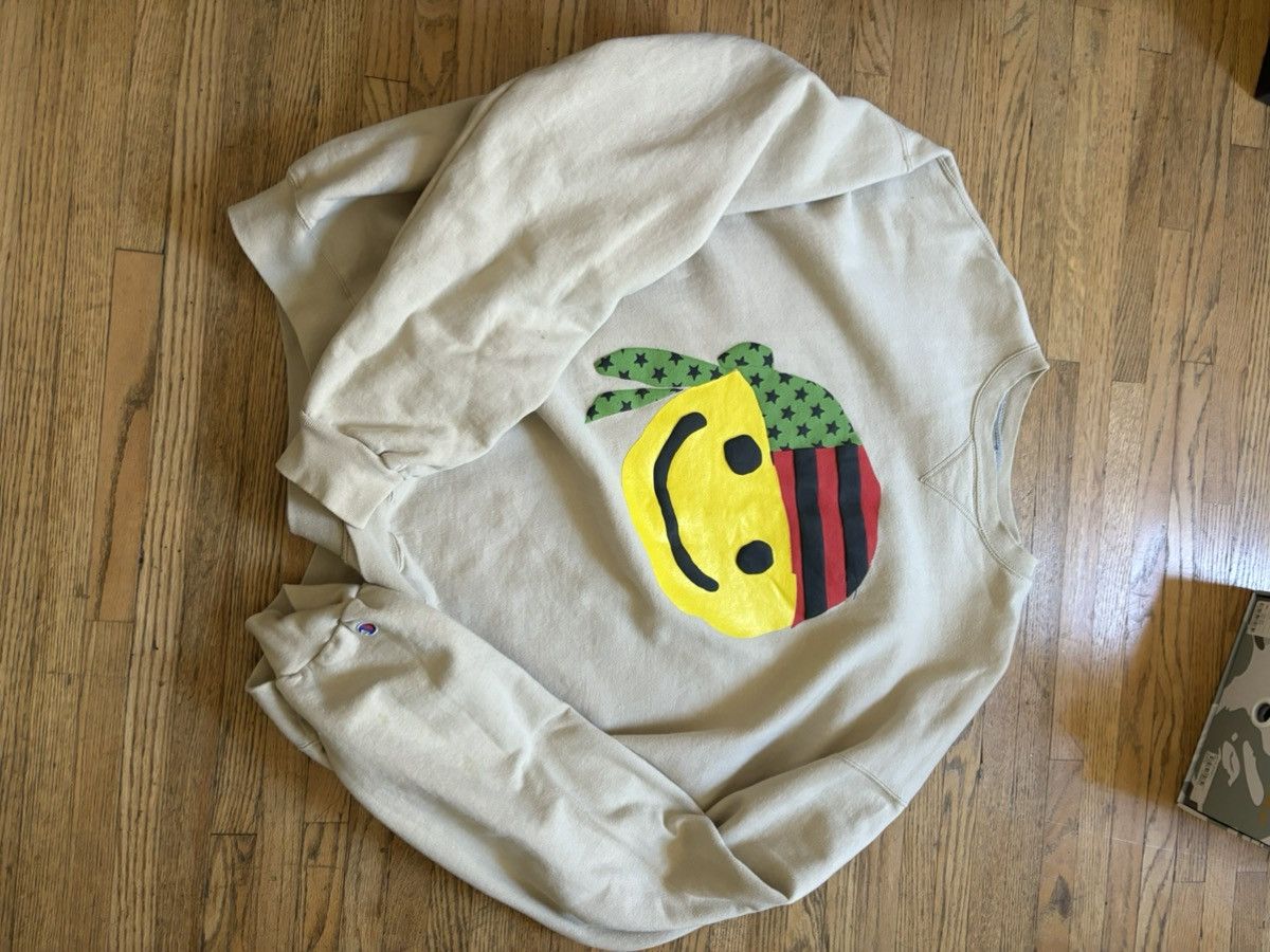 image of Cactus Plant Flea Market x Denim Tears Denim Tear Cpfm Smiley Crewneck in Cream, Men's (Size XL)