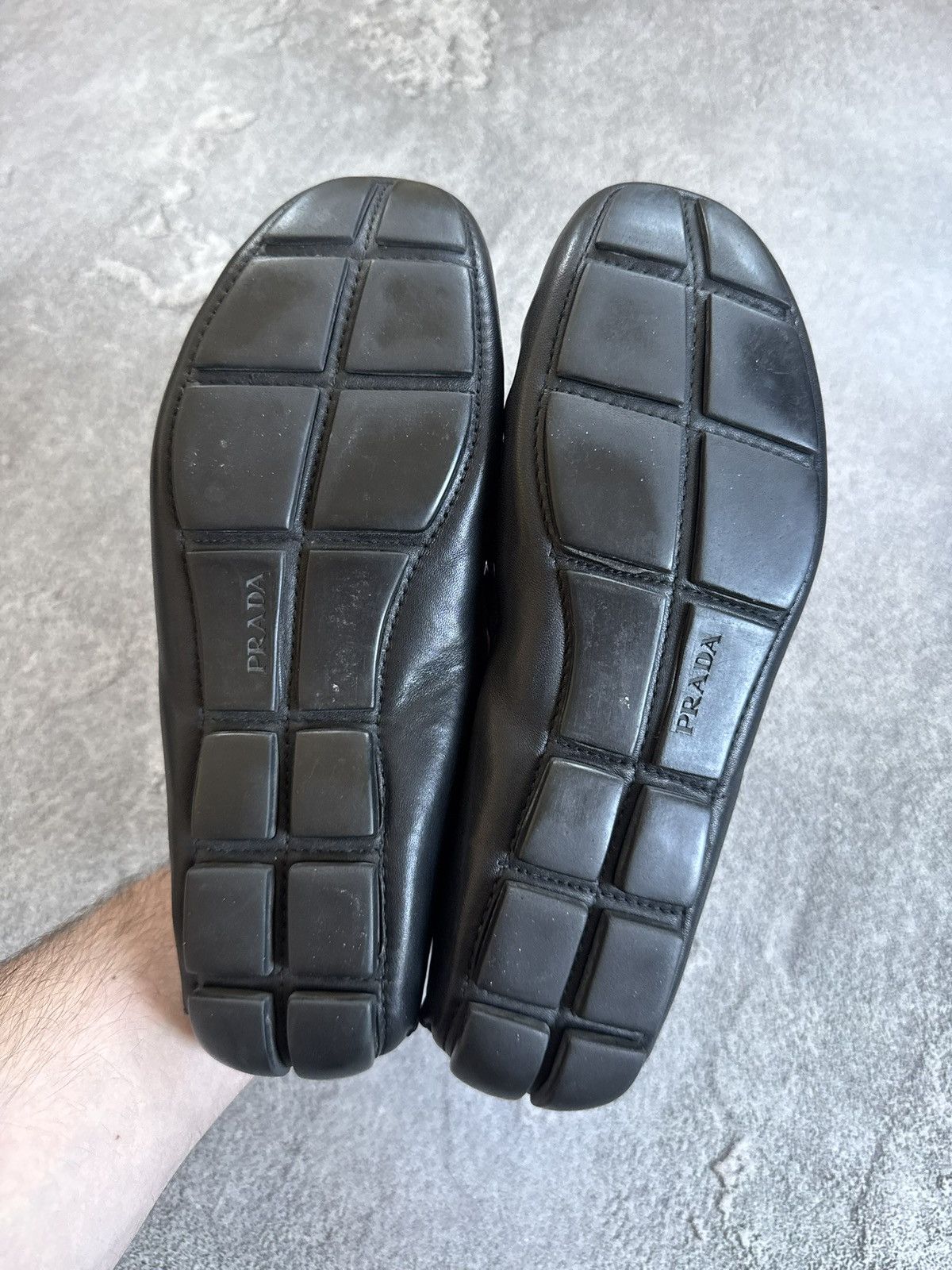 Prada Prada retro black leather low top shoes loafers casual Size US 5.5 / IT 35.5 - 11 Thumbnail