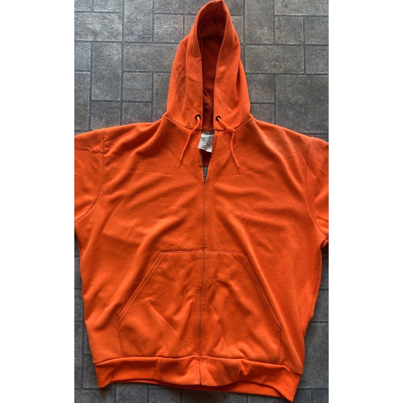 Vintage VINTAGE Orange Men’s L Hunting Hoodie Full Zip Hooded Lined Made In USA 80s 90s Size US L / EU 52-54 / 3 - 2 Thumbnail