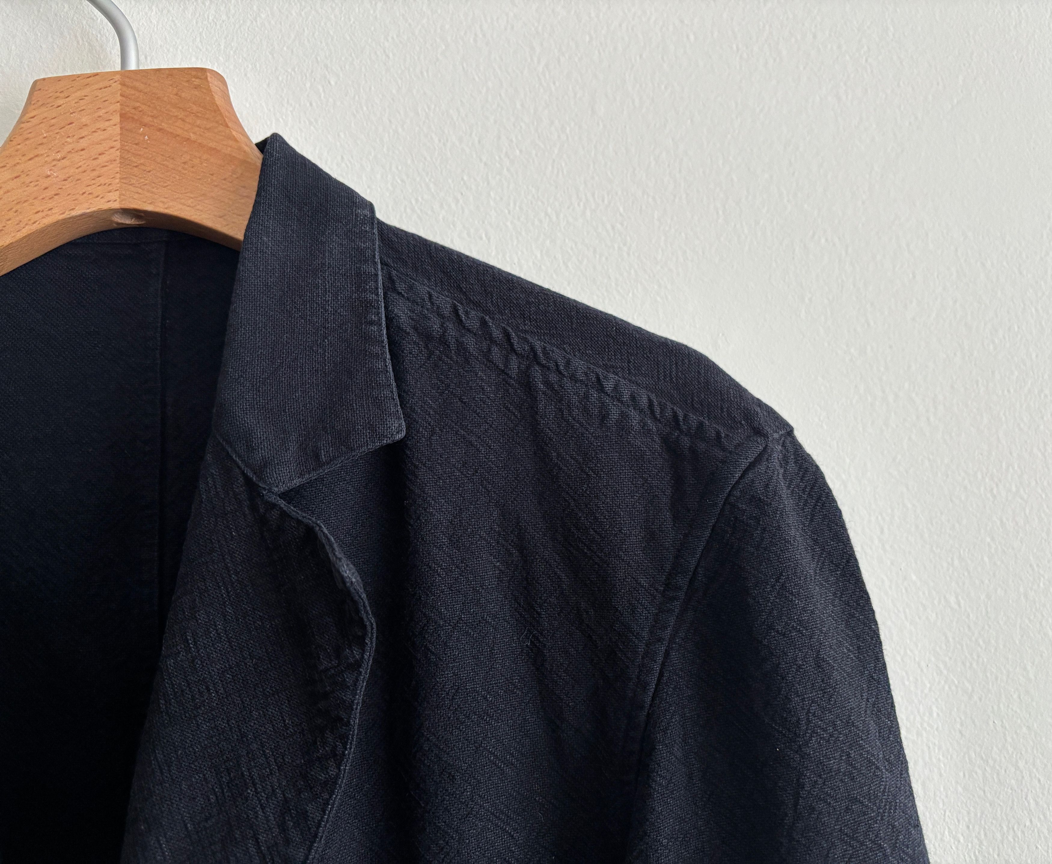 Our Legacy Navy Pigment Linen- Cotton Unstructured Sport Coat/ Blazer Size 38R - 4 Thumbnail
