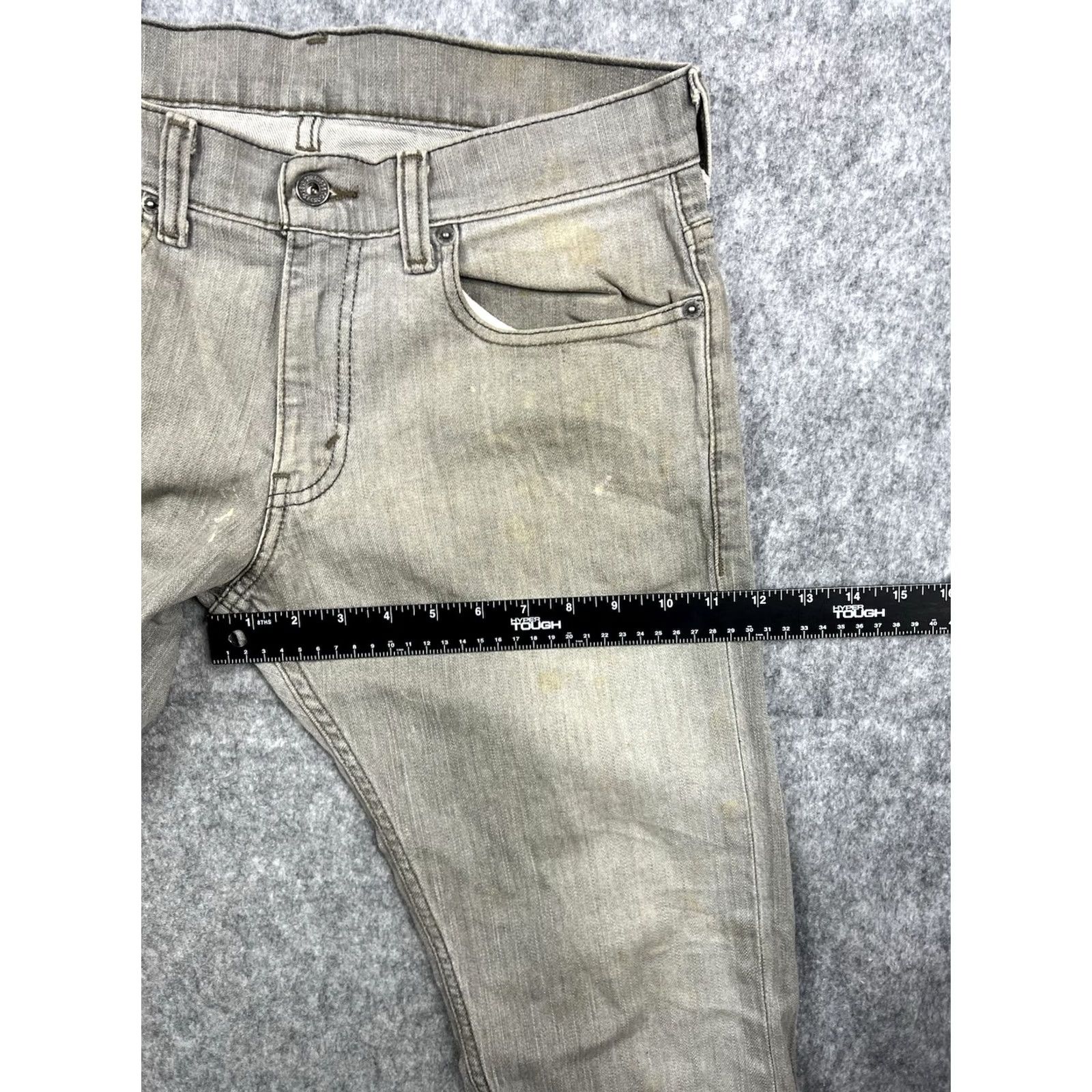 Levi's VINTAGE Levi's 511 Jeans Slim Straight 32x30 Gray Men's Distressed Stained 5-Pocket Denim Cotton Regular Rise Mid Size US 32 / EU 48 - 3 Thumbnail