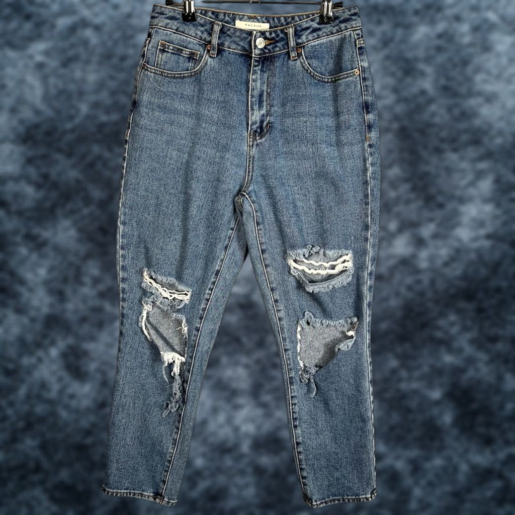 Pacsun Pacsun Mom Jean Womens Size 27 Denim Light Blue Wash Slim Leg Jeans Size 27" / US 4 / IT 40 - 1 Thumbnail