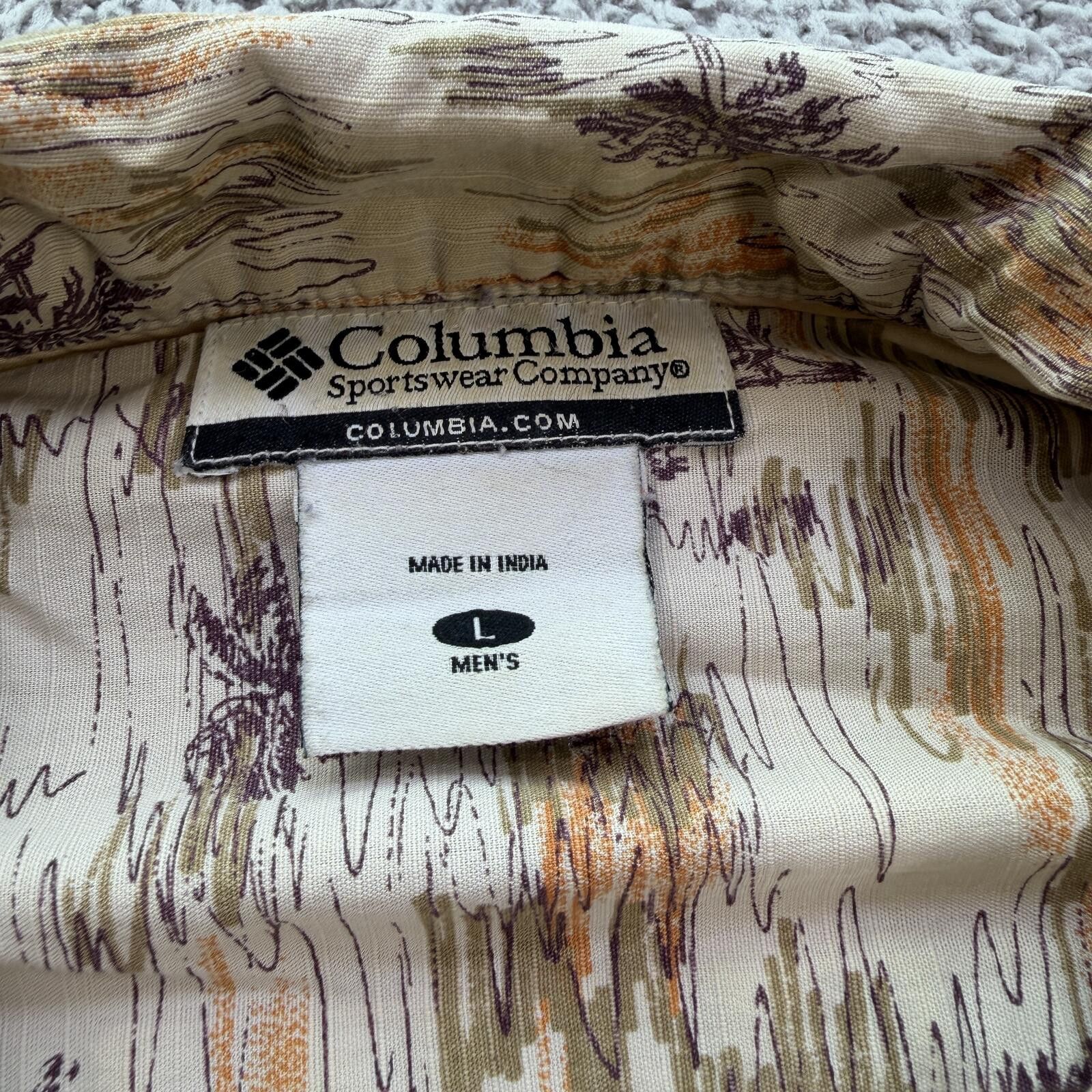 Columbia Columbia Y2K Palm Tree Button Up Shirt Mens L Coastal Resort Size US L / EU 52-54 / 3 - 4 Thumbnail