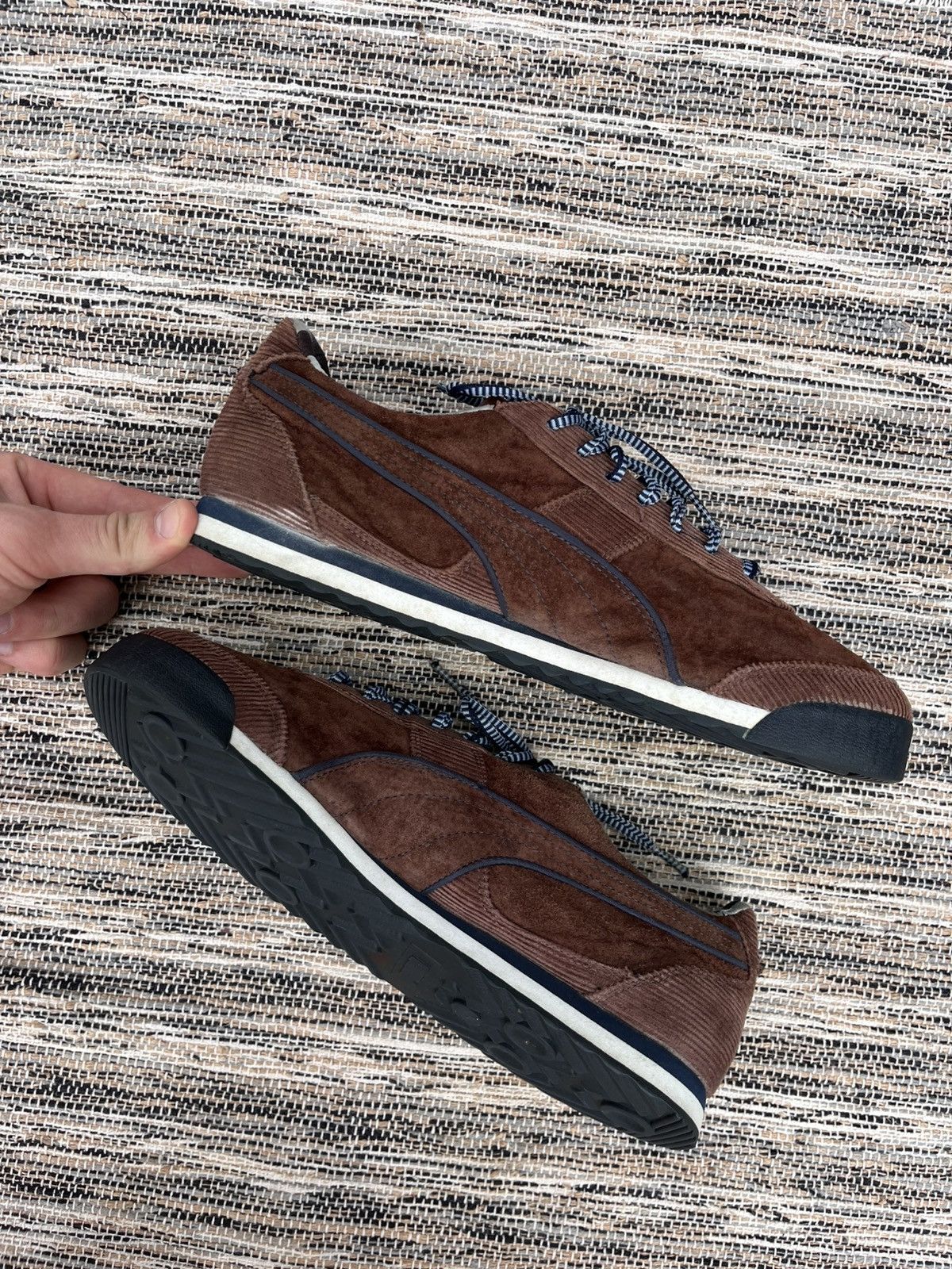 Puma Rare Vintage Puma Corduroy Suede Brown Sneakers Avantgarde Size US 10.5 / EU 43-44 - 8 Thumbnail