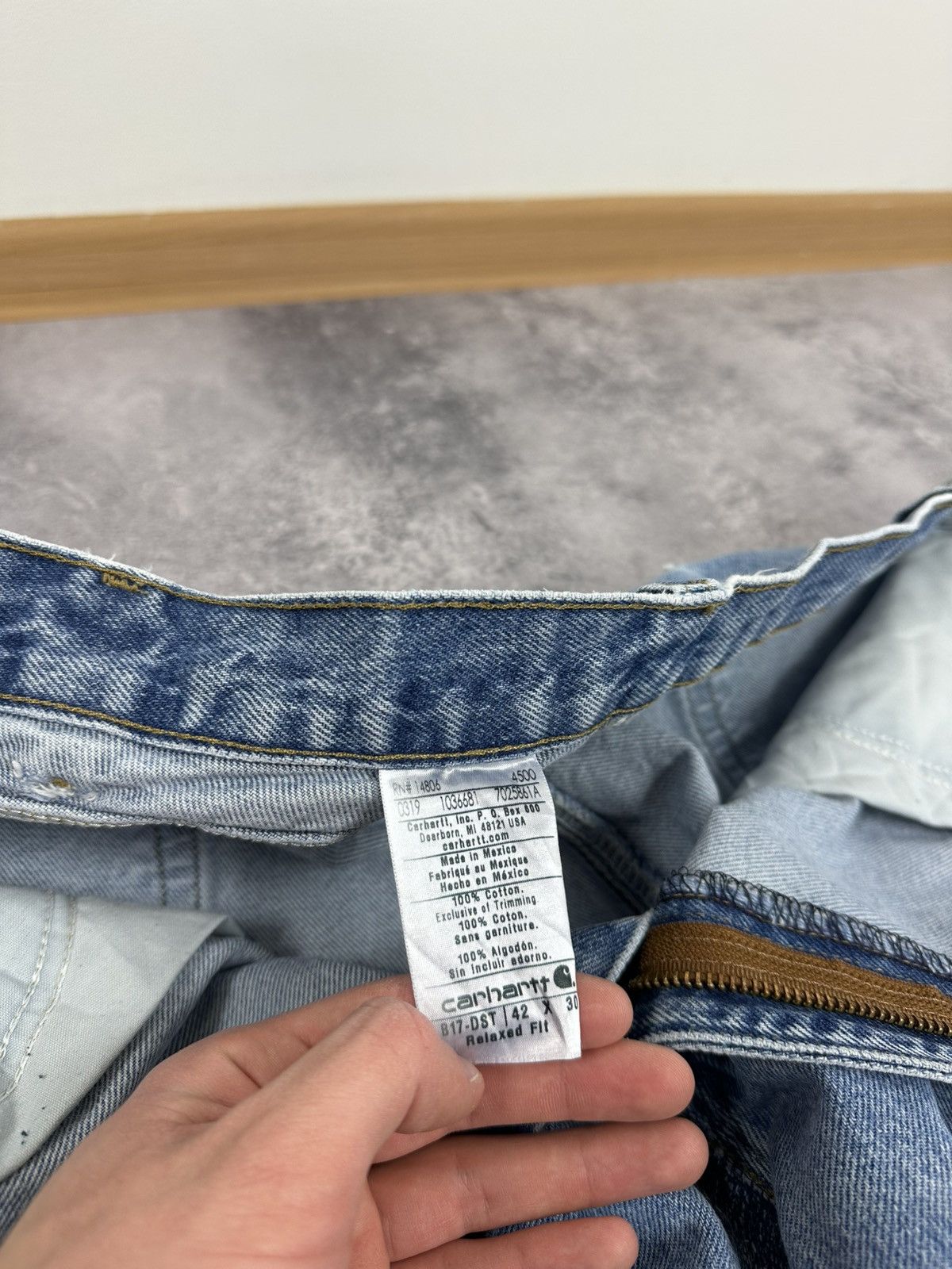 Vintage 90s Carhartt USA Light Blue Baggy Utility Hype Jeans