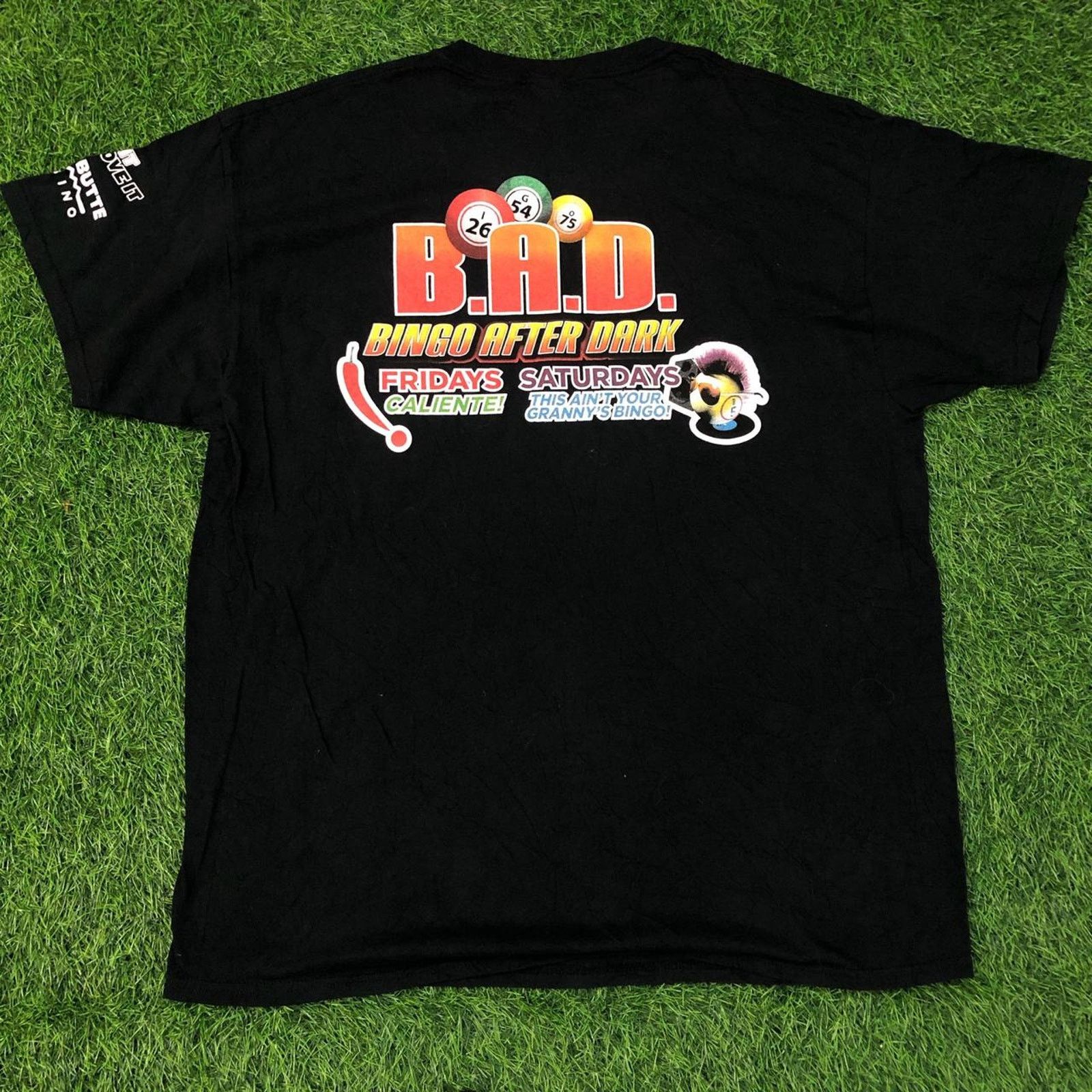 Gildan Black ‘B.A.D.’ Bingo After Dark Graphic Tee Size US XL / EU 56 / 4 - 2 Thumbnail