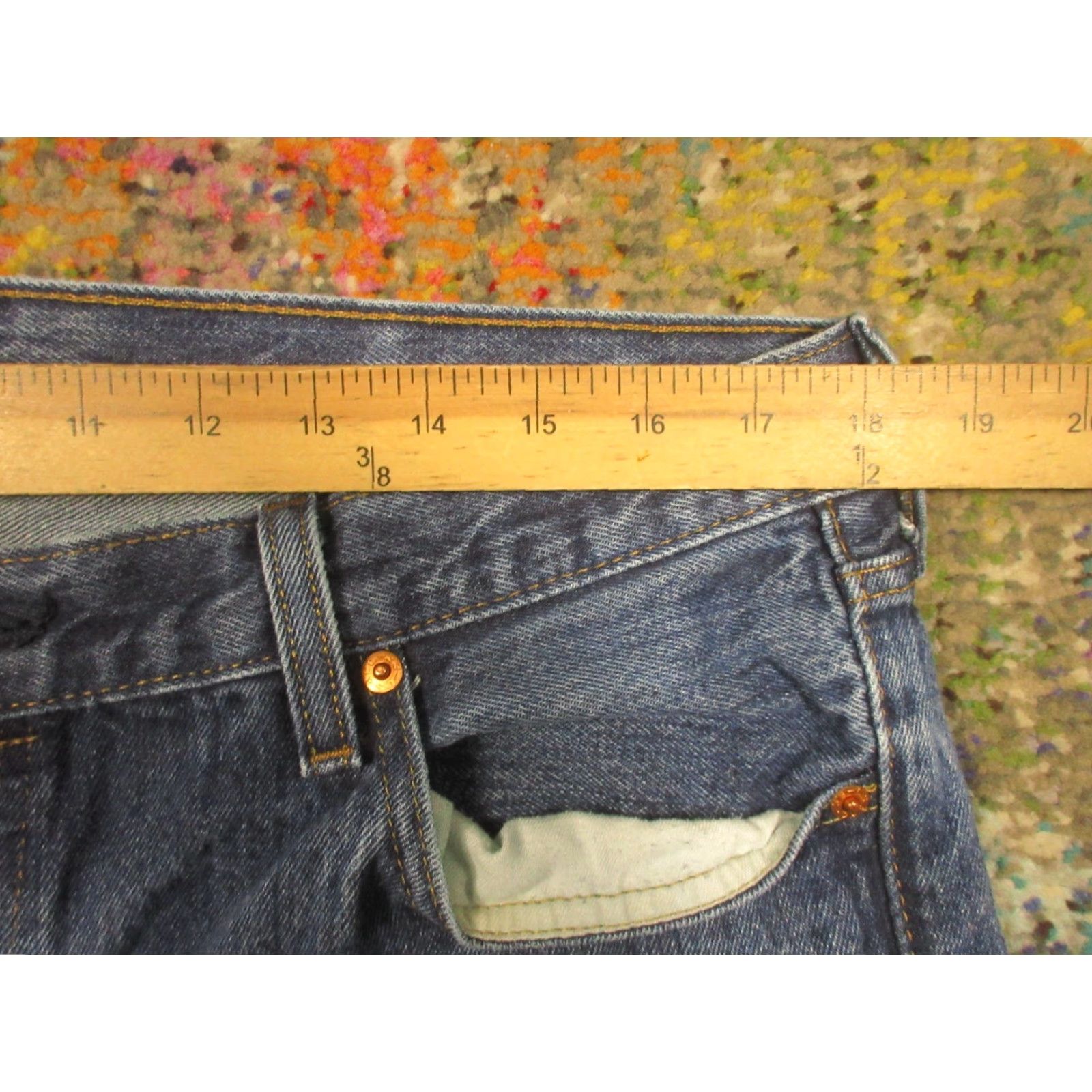 Levi's VINTAGE Levis 501 Jeans 36x32 Original Fit Denim Pants Mens Blue Button Fly 5-Pocket Classic Straight Size US 36 / EU 52 - 6 Thumbnail