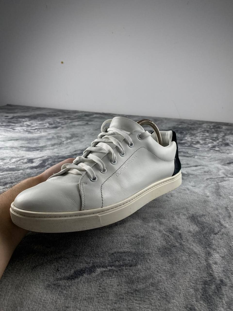 Dolce & Gabbana Dolce & Gabbana Leather Sneakers Men Size 9 White Size US 9 / EU 42 - 5 Thumbnail