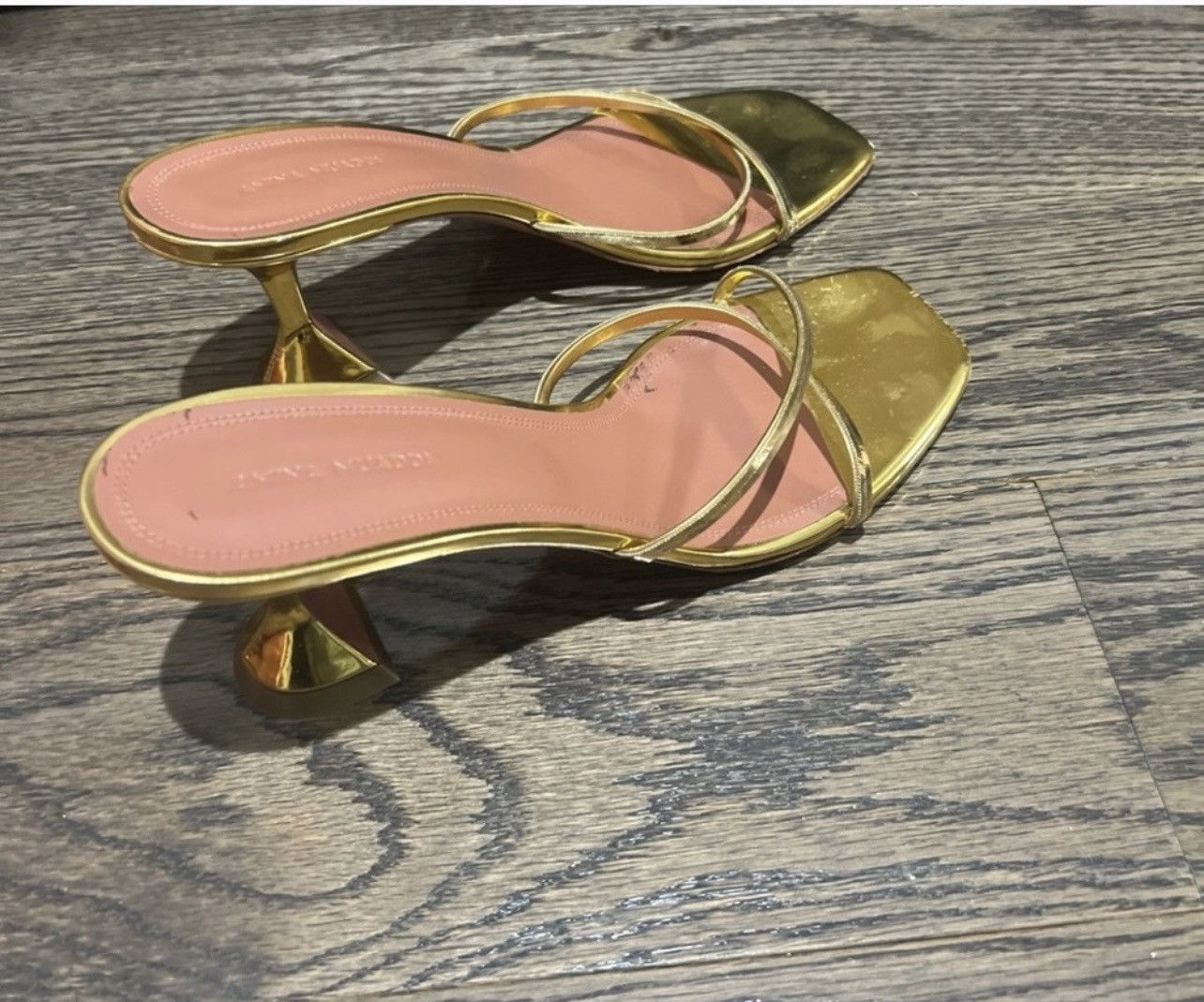 Amina Muaddi Amina Muaddi Gold Henson Mule Size US 12 / IT 42 - 5 Thumbnail