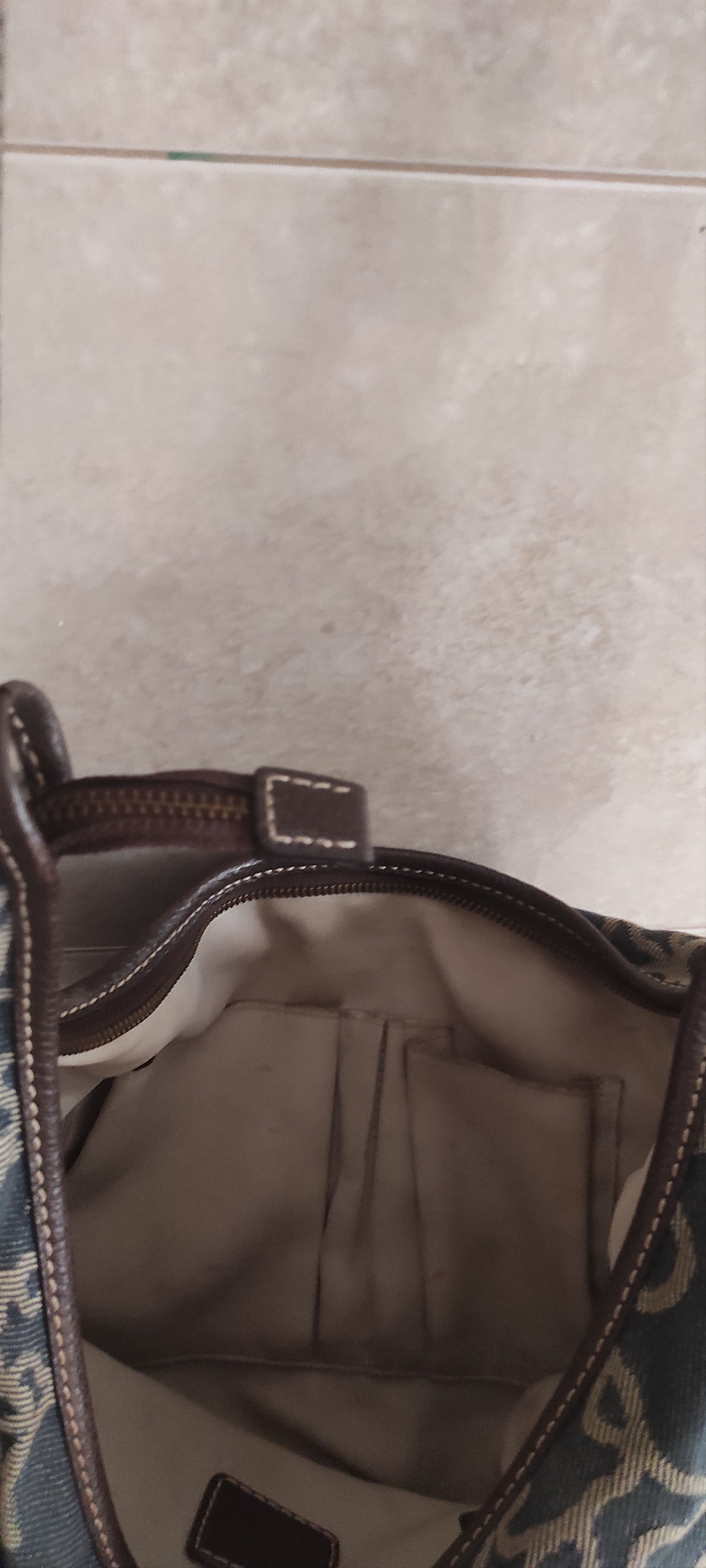TOUS TOUS Kaos Print Denim Canvas Hobo Shoulder Bag Size ONE SIZE - 10 Thumbnail