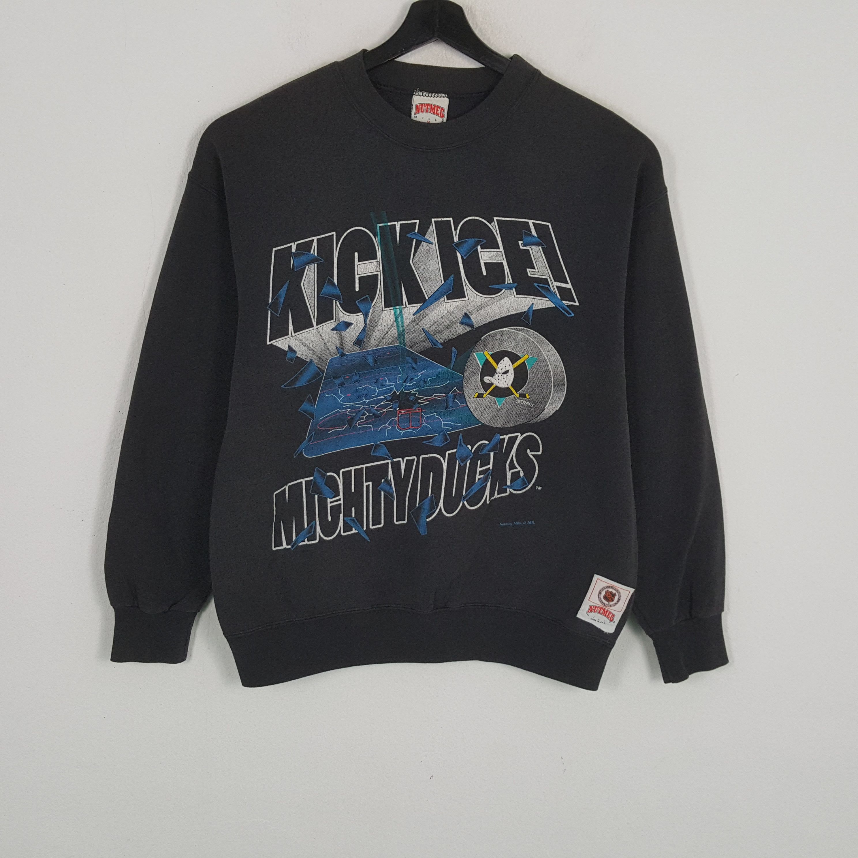 NHL × Nutmeg × Vintage MIGHTY DUCKS NHL DISNEY Ice Hockey Team Vintage Sweatshirt Size US L / EU 52-54 / 3 - 1 Thumbnail