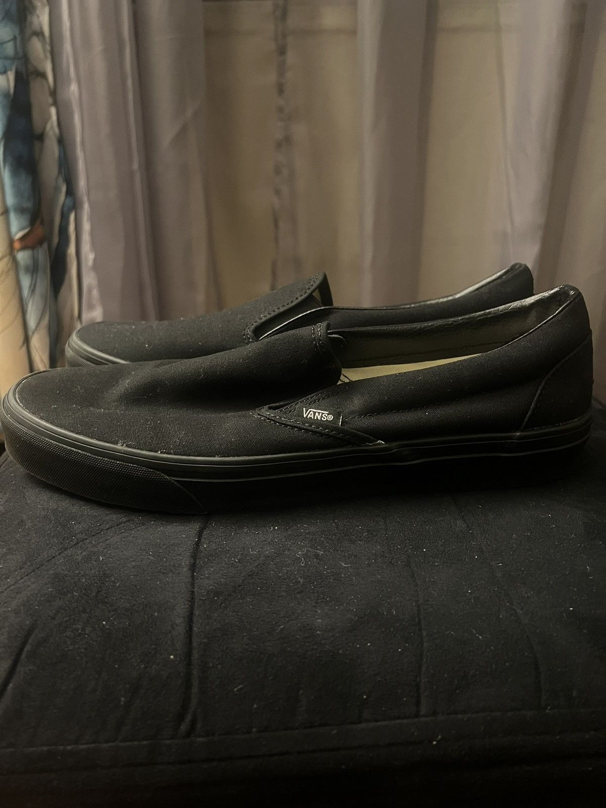 Vans Black Slip on Vans Size US 11 / EU 44 - 4 Thumbnail