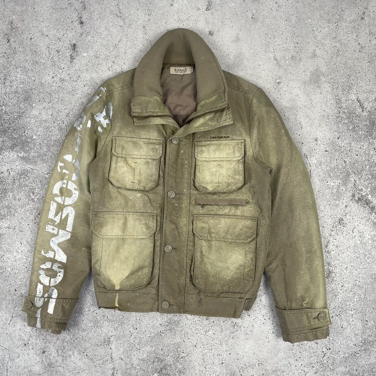 Vintage Calvin Klein KHAKIS 00s Multi Pocket Jacket