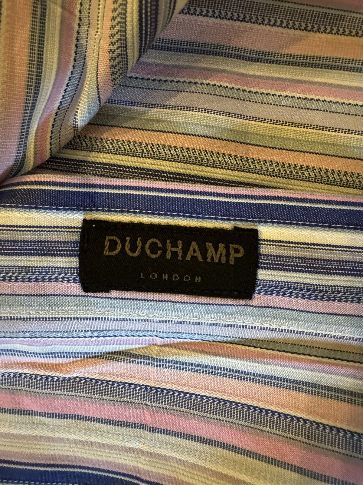 Duchamp London DUCHAMP LONDON Made in Italy French Cuff Sport Shirt Size US XL / EU 56 / 4 - 6 Thumbnail