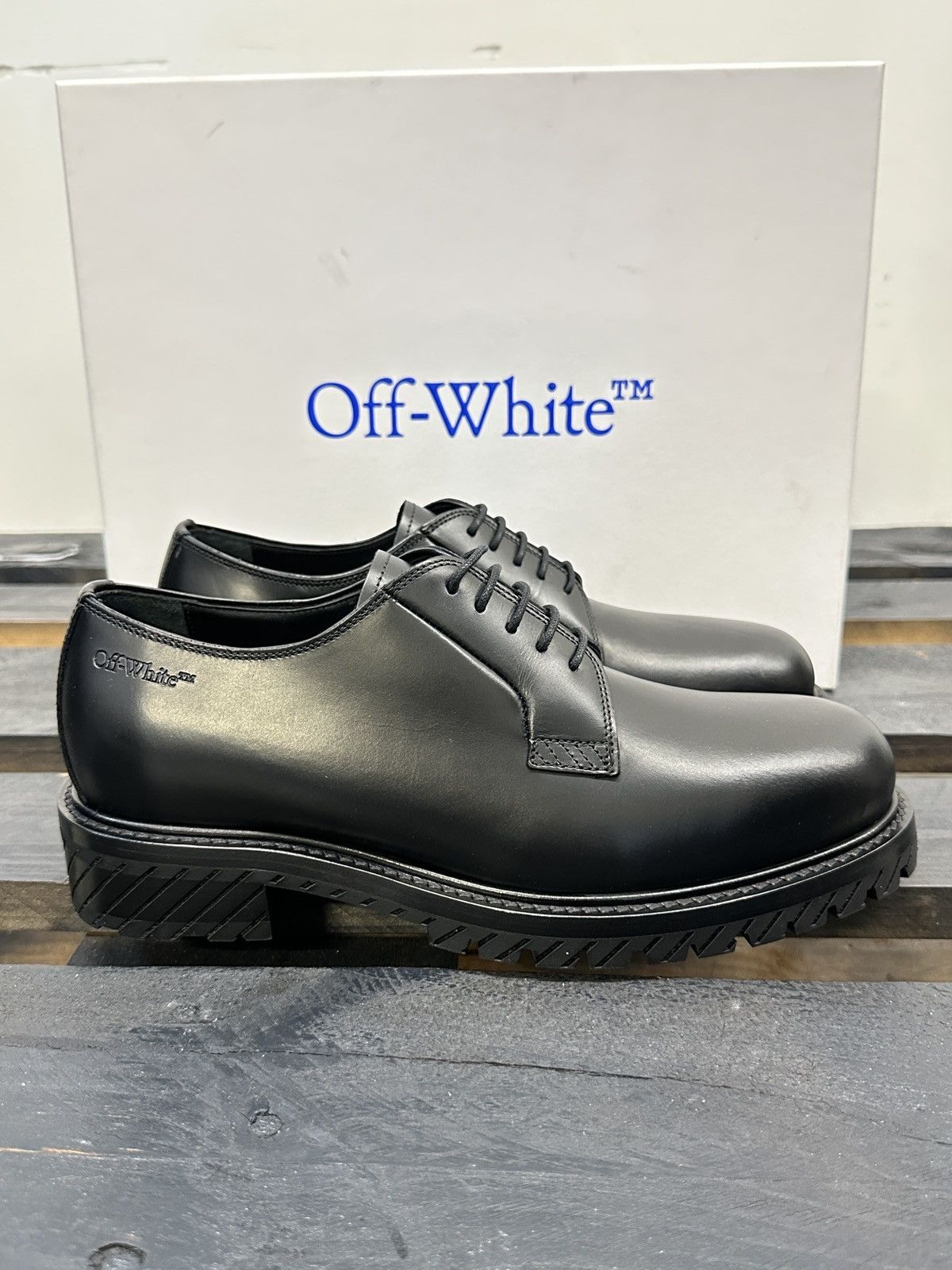 Off-White Military Derby. Sz 45 Size US 12 / EU 45 - 4 Thumbnail