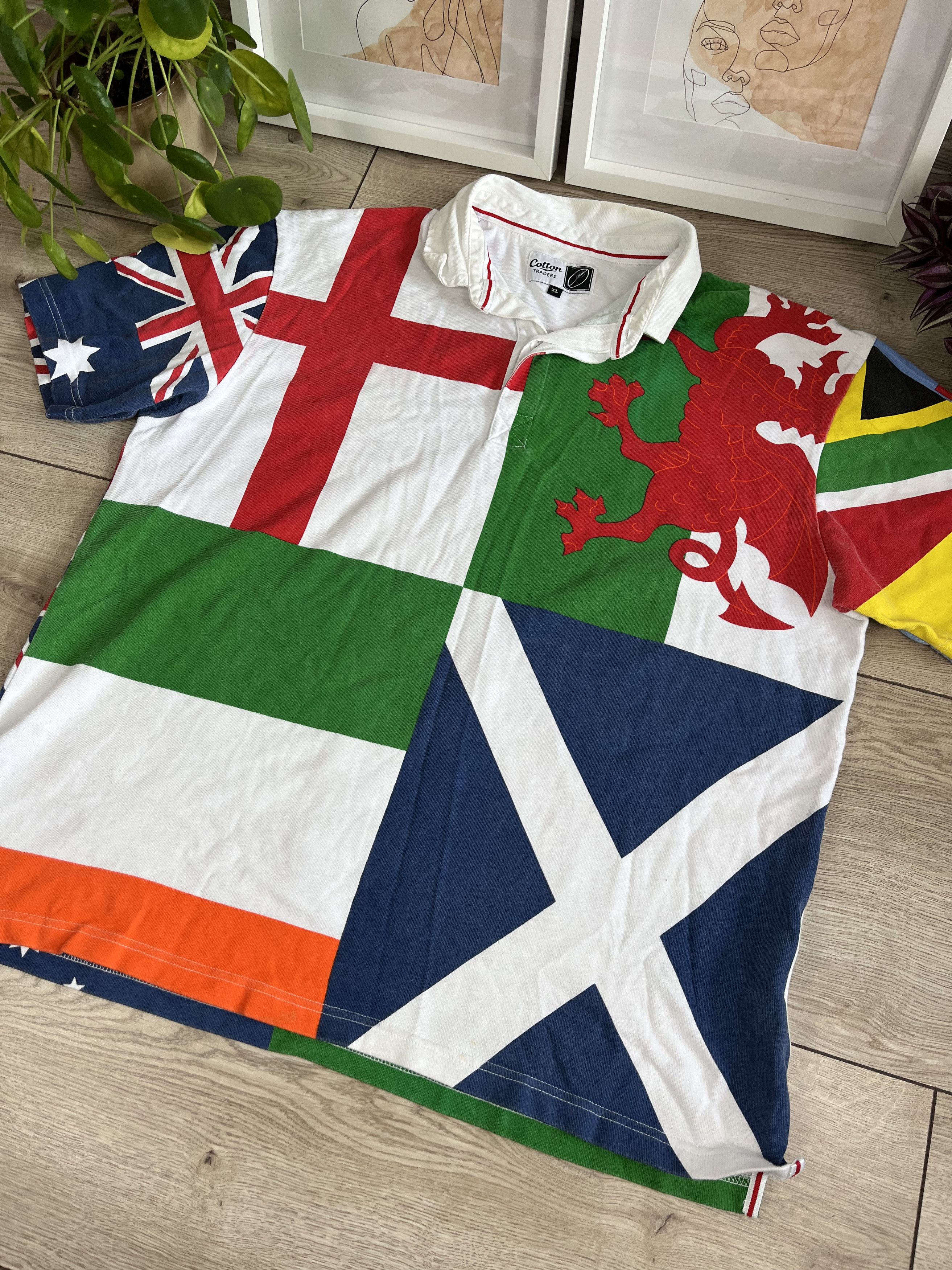 Cotton Traders × Vintage Vintage Cotton Traders World Flags Polo Size XL Size US XL / EU 56 / 4 - 3 Thumbnail