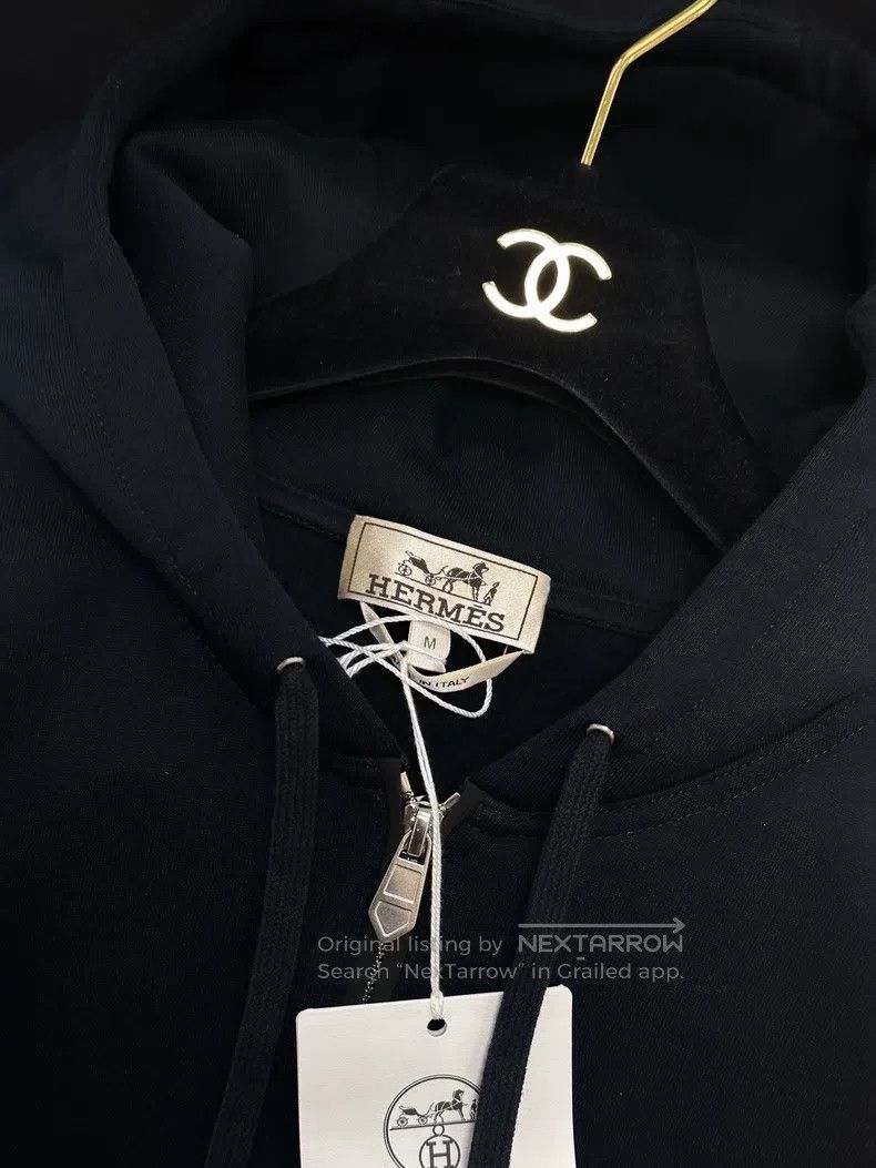 Hermes Hermes 24FW autumn and winter navy blue hooded sweatshirt Size US M / EU 48-50 / 2 - 2 Thumbnail