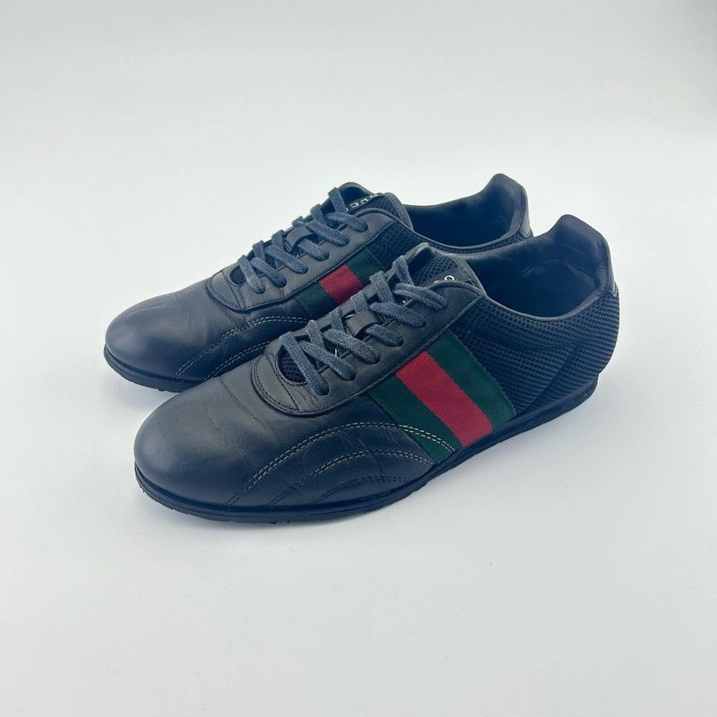 Gucci Gucci Black Leather Fashion Sneakers for Men Size US 9.5 / EU 42-43 - 1 Thumbnail