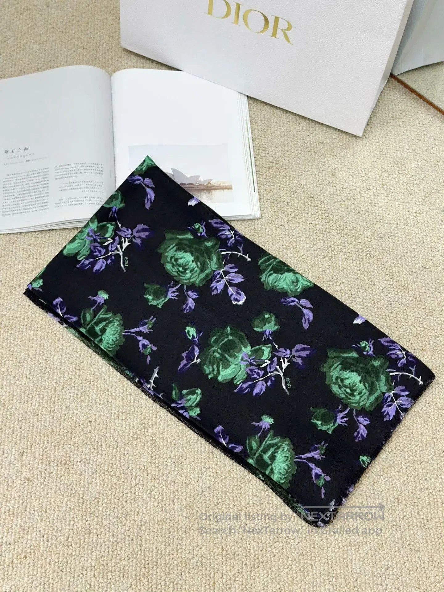 Dior DIOR Black Silk Scarf. Size ONE SIZE - 1 Thumbnail