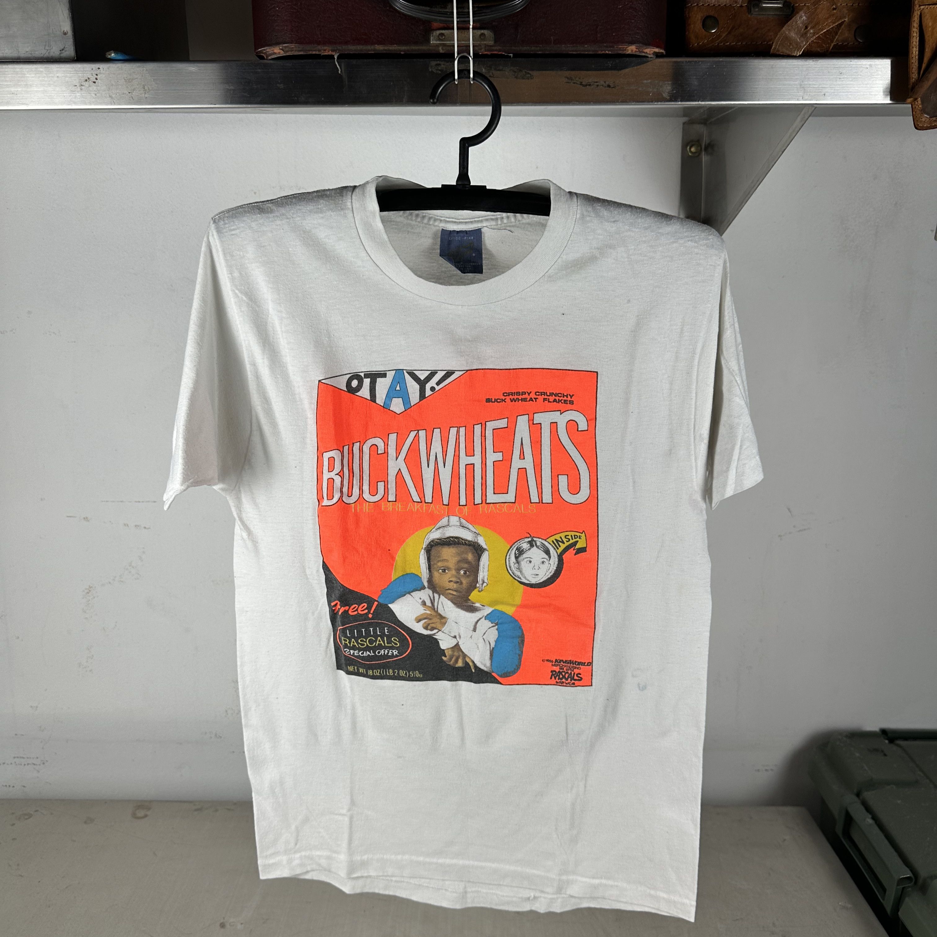 Vintage Vintage 1986 Buckwheats Little Rascals Cereal Promo T-Shirt Size US S / EU 44-46 / 1 - 1 Thumbnail