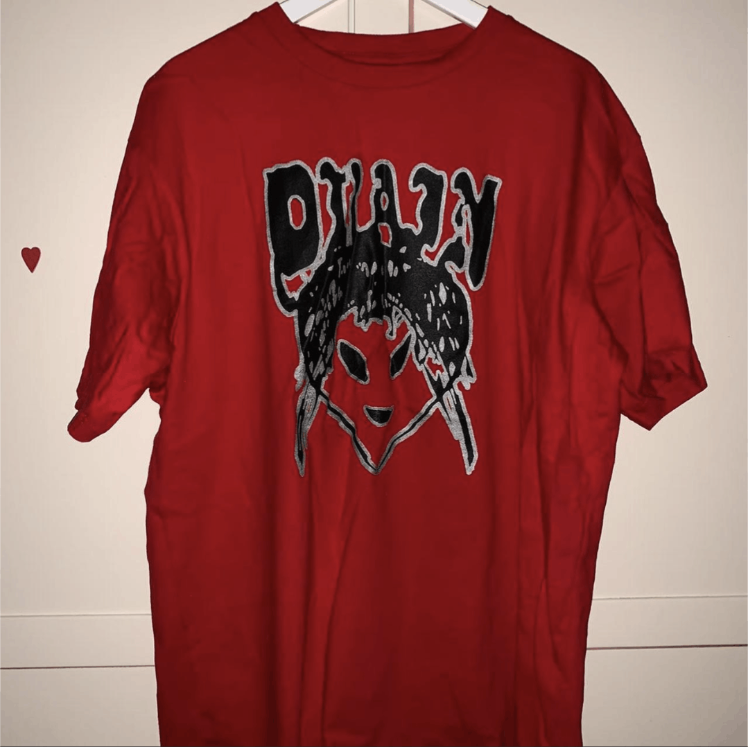 Drain Gang D9 Alien Drain Gang Bladee 3M Reflective Red T Shirt Size US XL / EU 56 / 4 - 6 Thumbnail