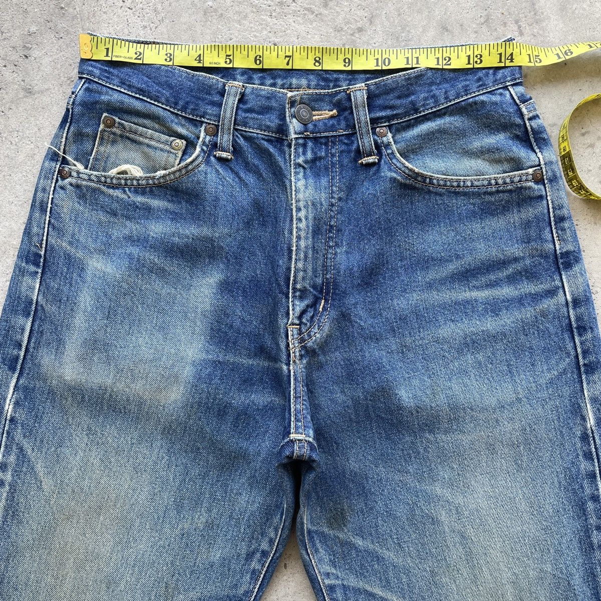 Edwin × Jean × Vintage W29x28💥 Vintage Edwin Mud Wash Faded Jeans Denim Pants Size US 29 - 5 Thumbnail
