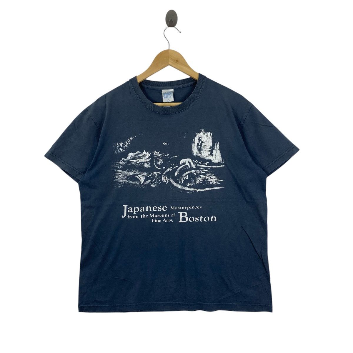 Vintage MFA Boston Japanese Masterpieces Art Tee L United Athle Navy Size US L / EU 52-54 / 3 - 1 Thumbnail