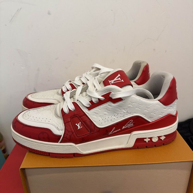 Louis Vuitton Louis Vuitton Leather Street Style Low-Top Sneakers 0089 Size US 9.5 / EU 42-43 - 1 Thumbnail