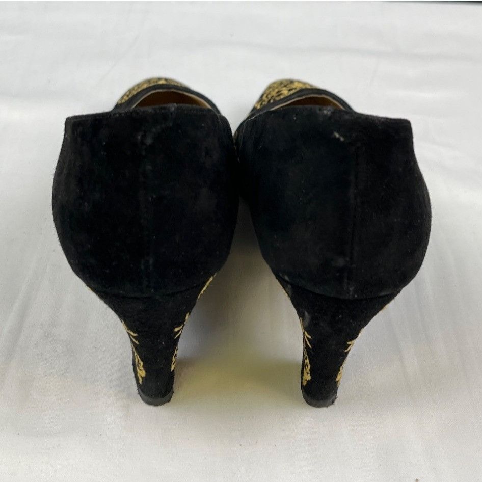Other Spiegel Women's Black/Gold Shoes/Heels Sz 6B SKU 4343 Size US 6 / IT 36 - 2 Thumbnail