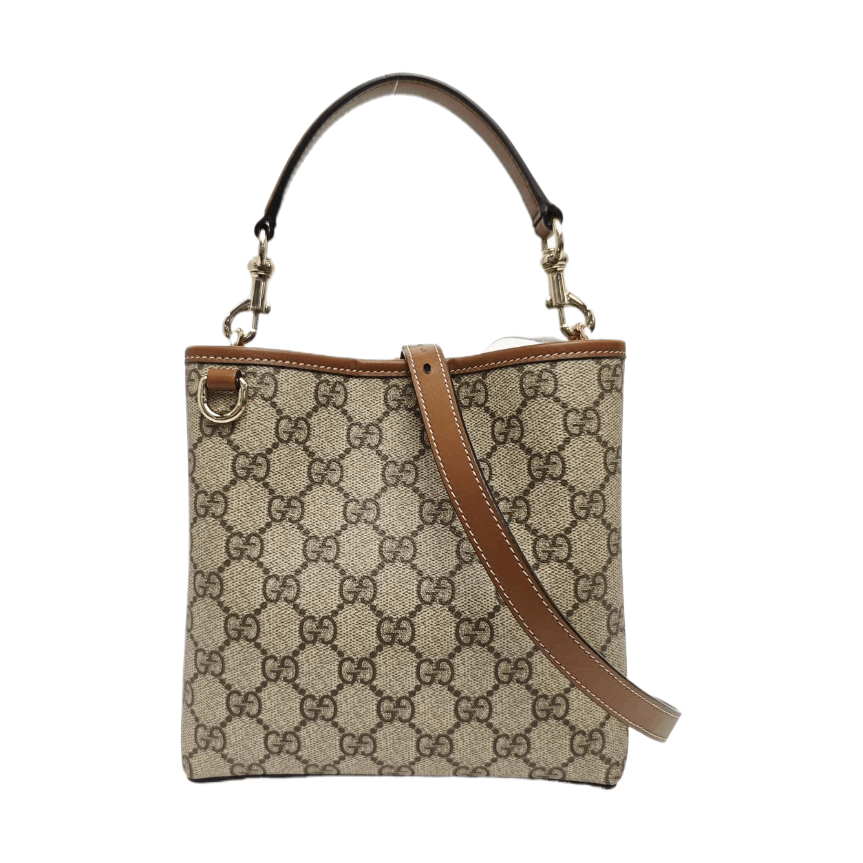 Gucci Gucci GG Emblem Coated Canvas Handle Bag ONE SIZE Size ONE SIZE - 1 Thumbnail