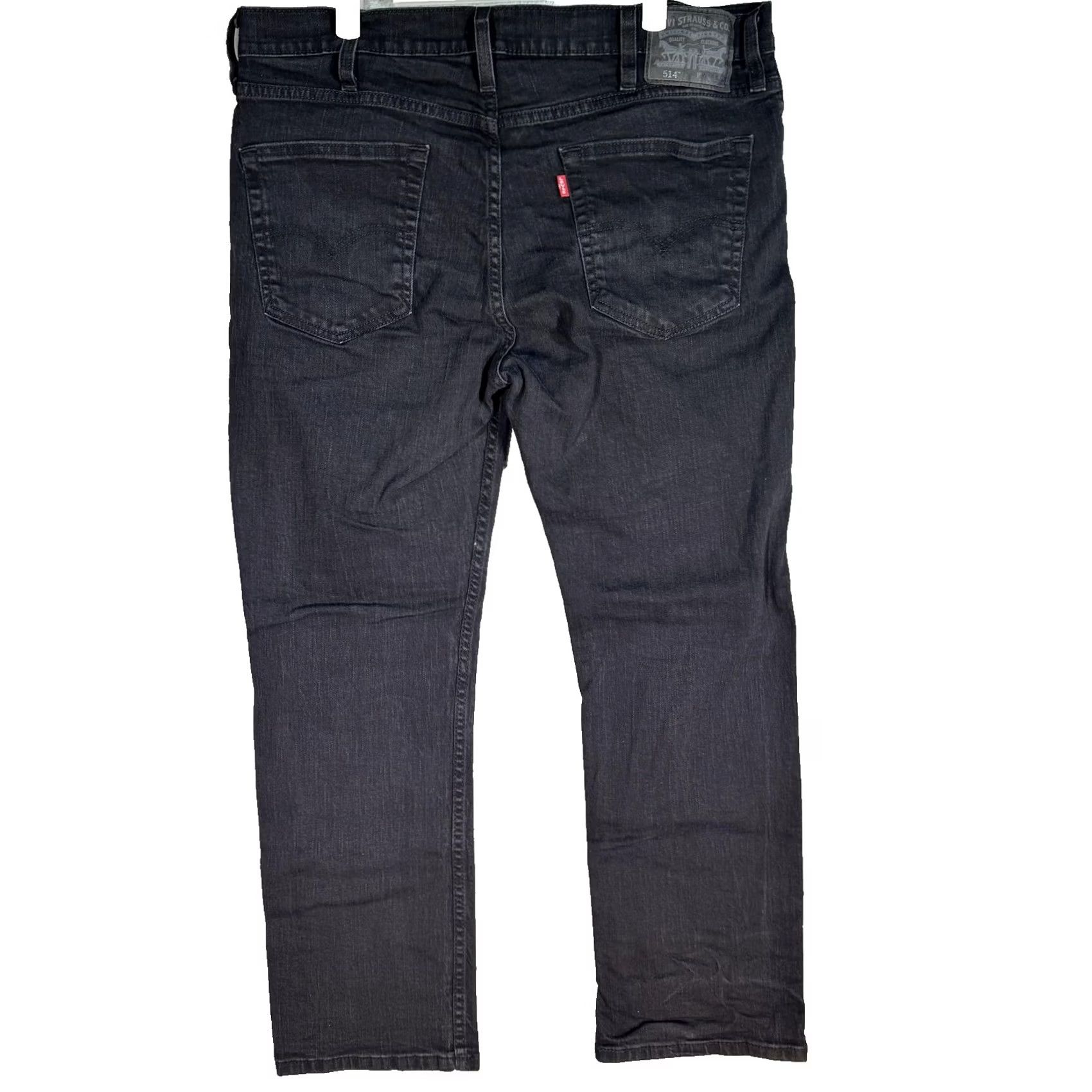 Levi's VINTAGE Levis 514 Jeans Mens 38x30 Black Straight Fit Stretch Denim Classic Zip Fly Size US 38 / EU 54 - 2 Thumbnail