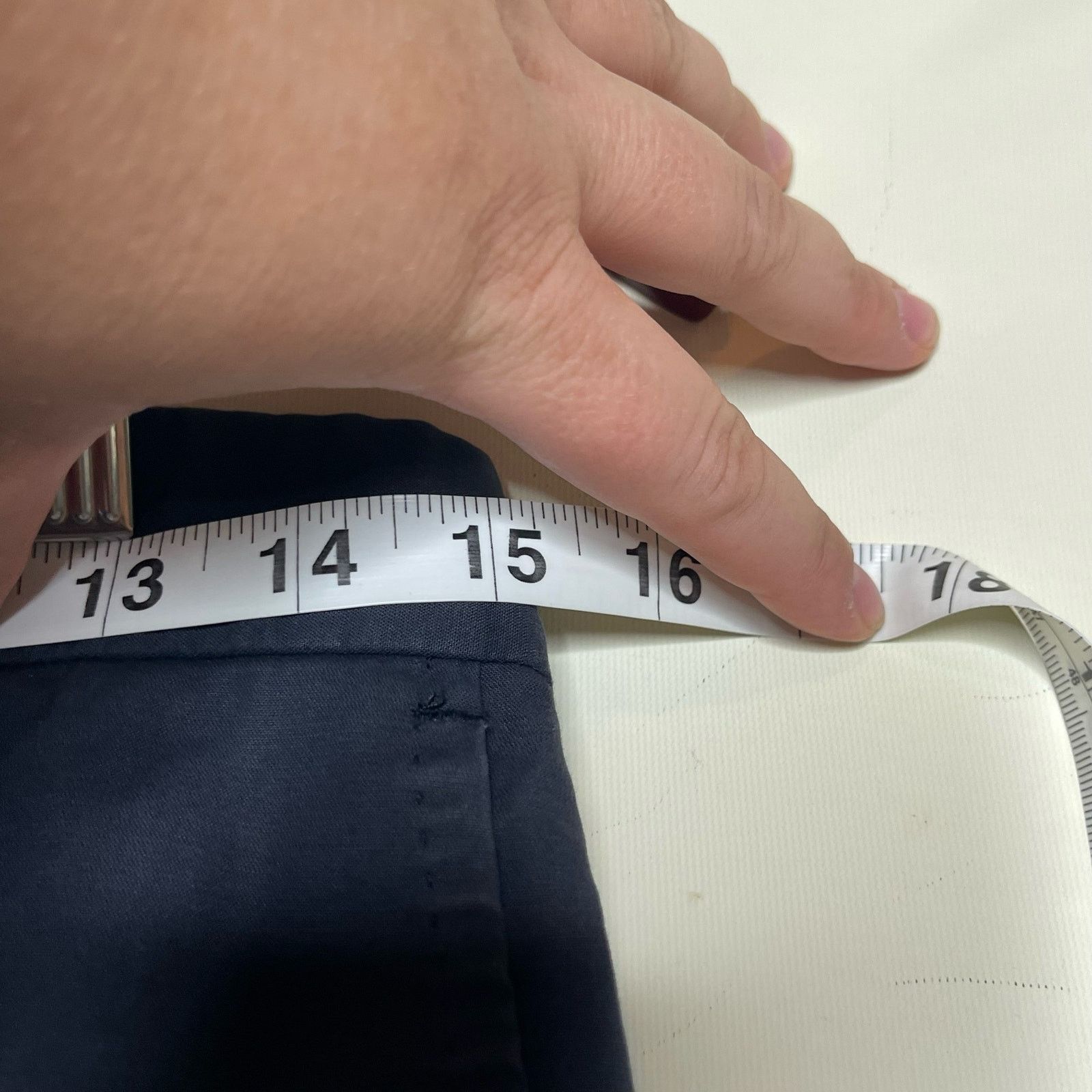 P. Johnson P. Johnson X Sartoria Carrara Flat Front Cotton Trousers Nav Size US 30 / EU 46 - 10 Thumbnail