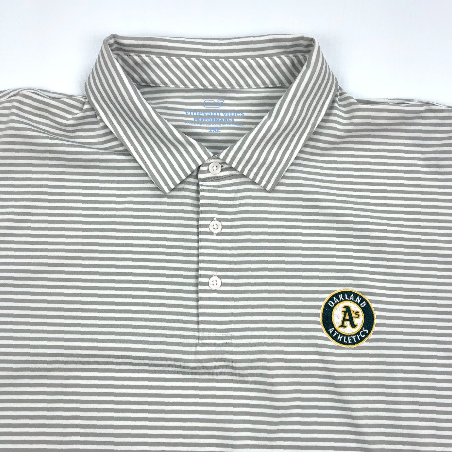 Vineyard Vines Vineyard Vines Polo Shirt Men 2XL Multicolor Striped Golf Performance Short Sleeve Mock Collared MLB Size US XXL / EU 58 / 5 - 3 Thumbnail