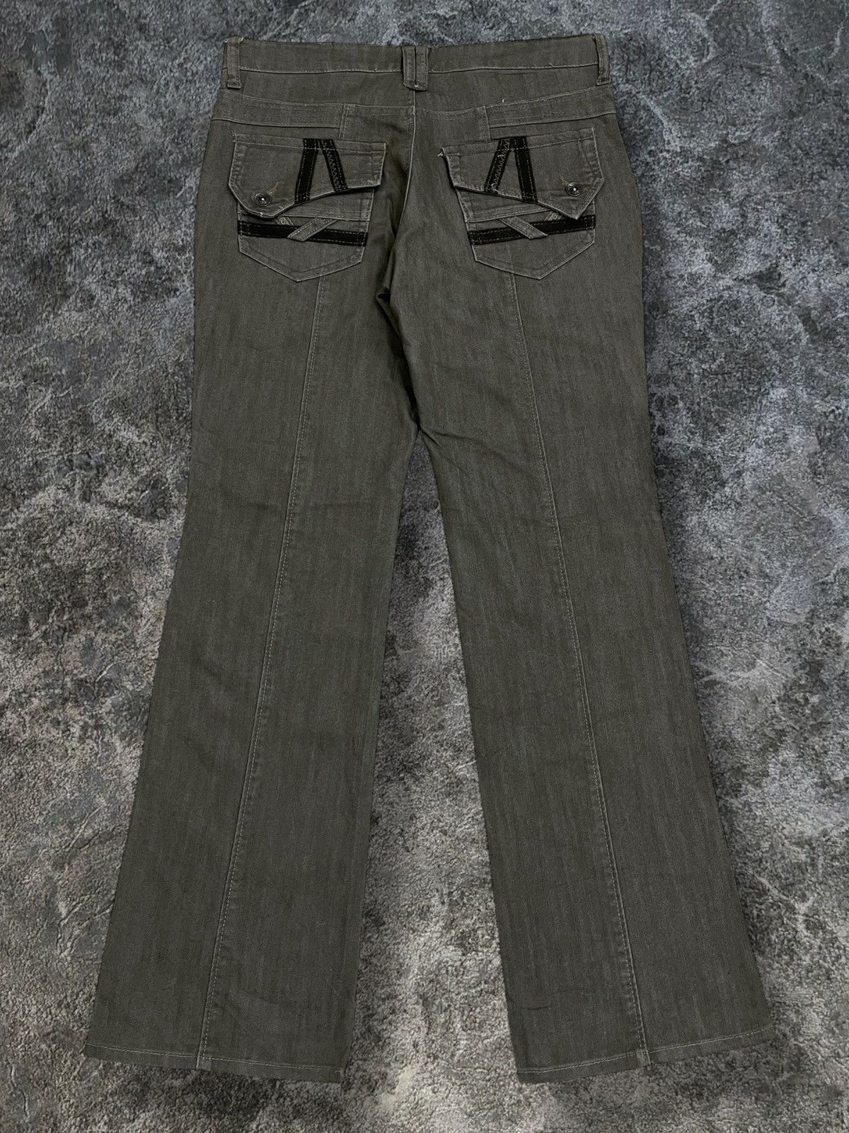 Japanese Brand Vintage Japan Designer 90’s Fash Trash Flared Bush Pant Size US 30 / EU 46 - 7 Thumbnail