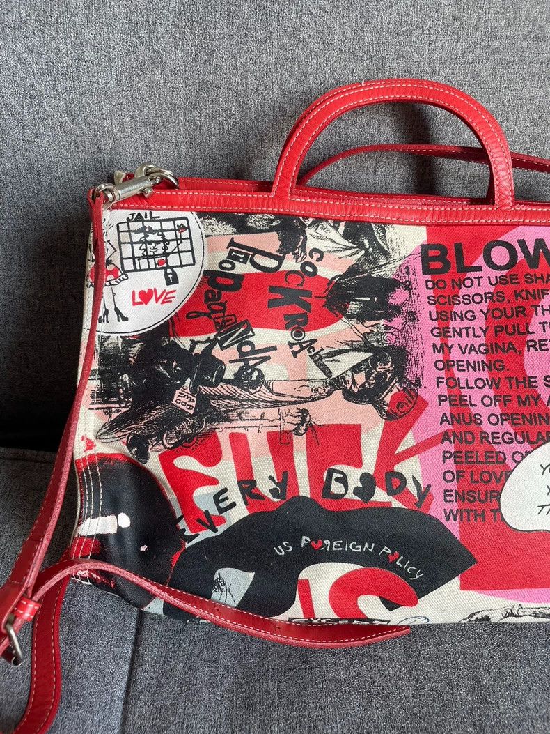 Vivienne Westwood Vivienne Westwood size os Red floral punk canvas shoulder b Size ONE SIZE - 5 Thumbnail