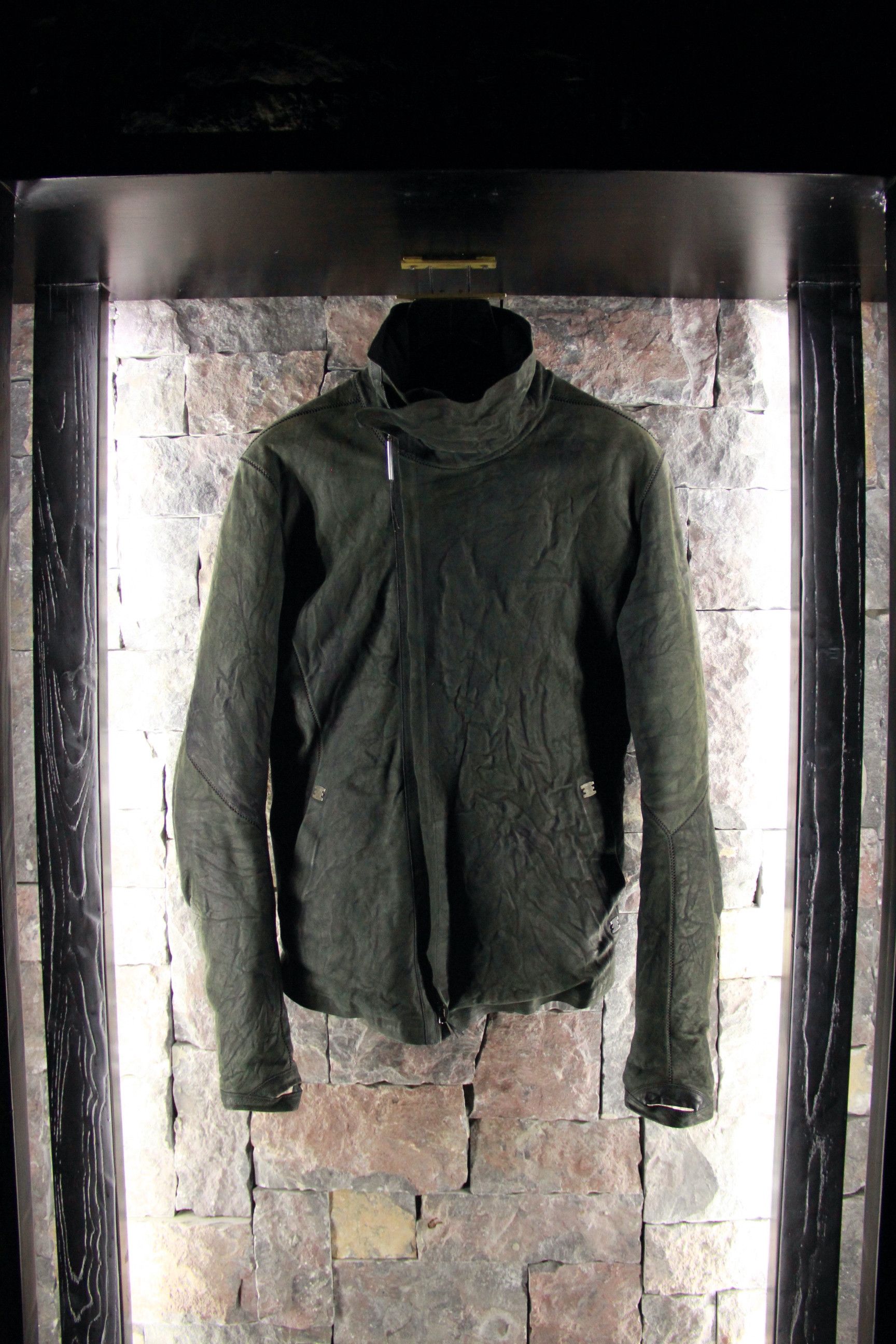 Isaac Sellam Experience Dark Green Nubuck Bauhaus Down Jacket Size US L / EU 52-54 / 3 - 4 Thumbnail