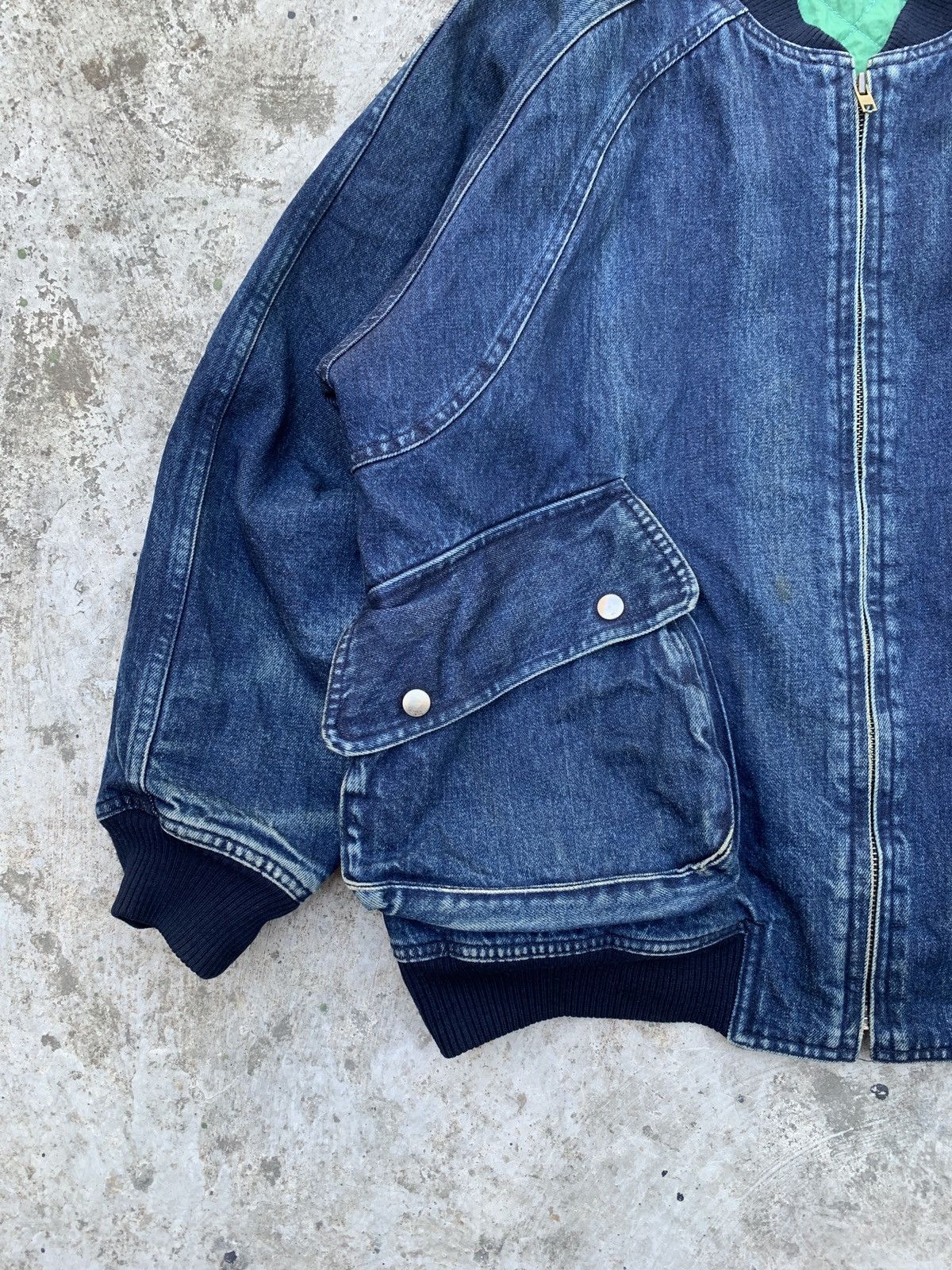 Issey Miyake × Tsumori Chisato IS Logo Patch Denim Bomber Jacket Size US M / EU 48-50 / 2 - 4 Thumbnail