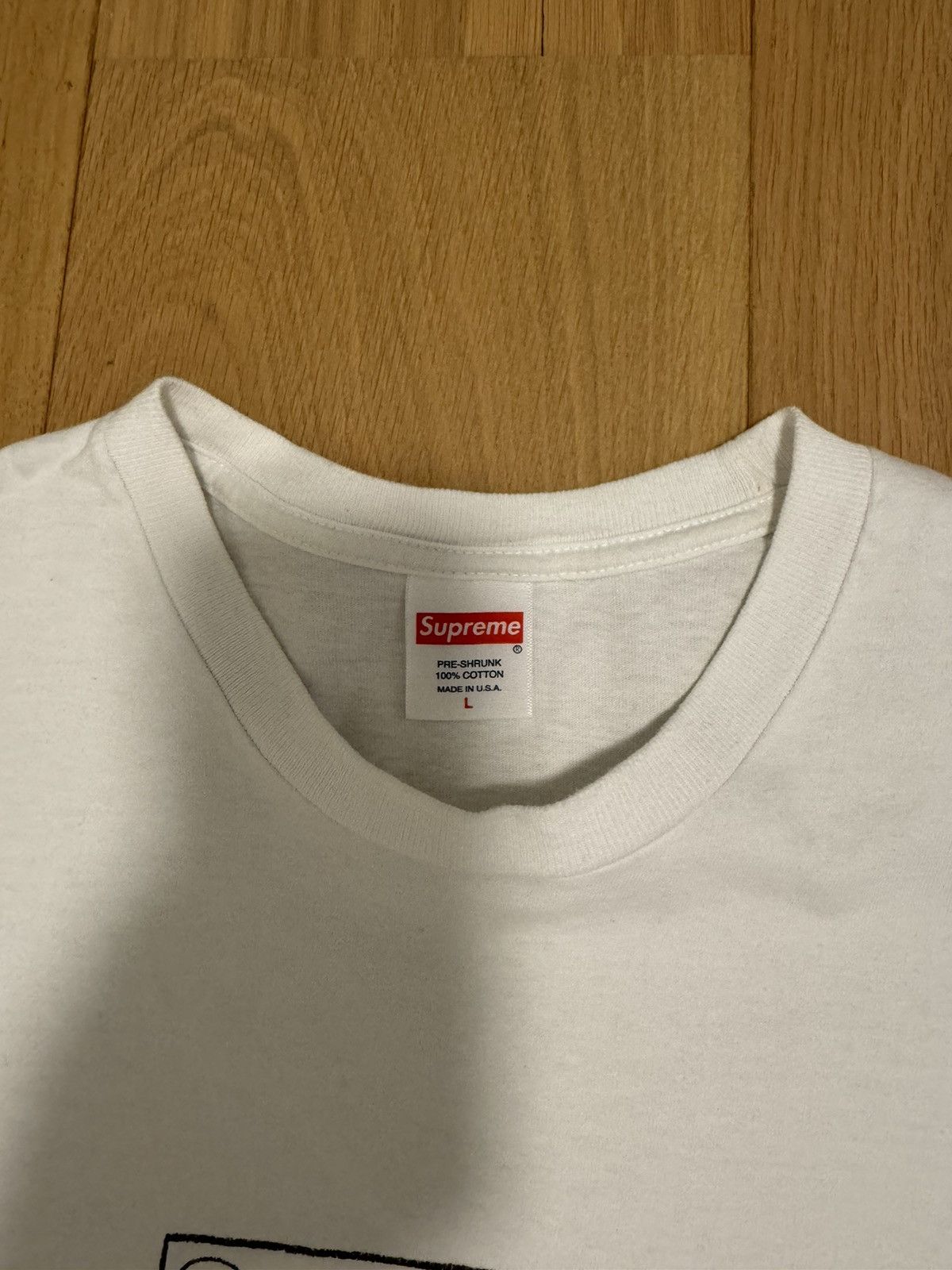 Supreme Supreme KAWS Chalk Logo Tee White Large | Grailed