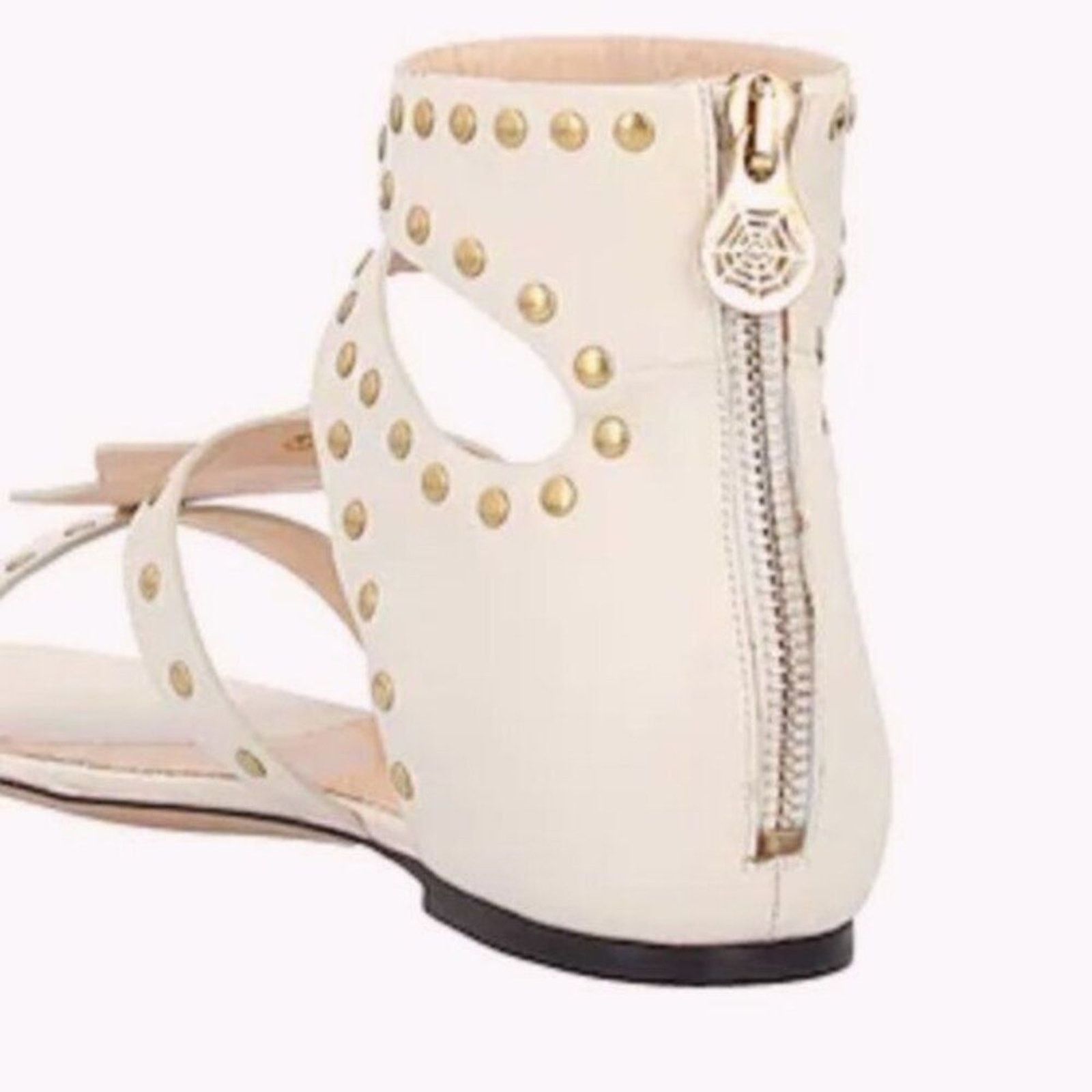 Charlotte Olympia Charlotte Olympia Studded leather Sandals white size 6 Size US 6 / IT 36 - 2 Thumbnail