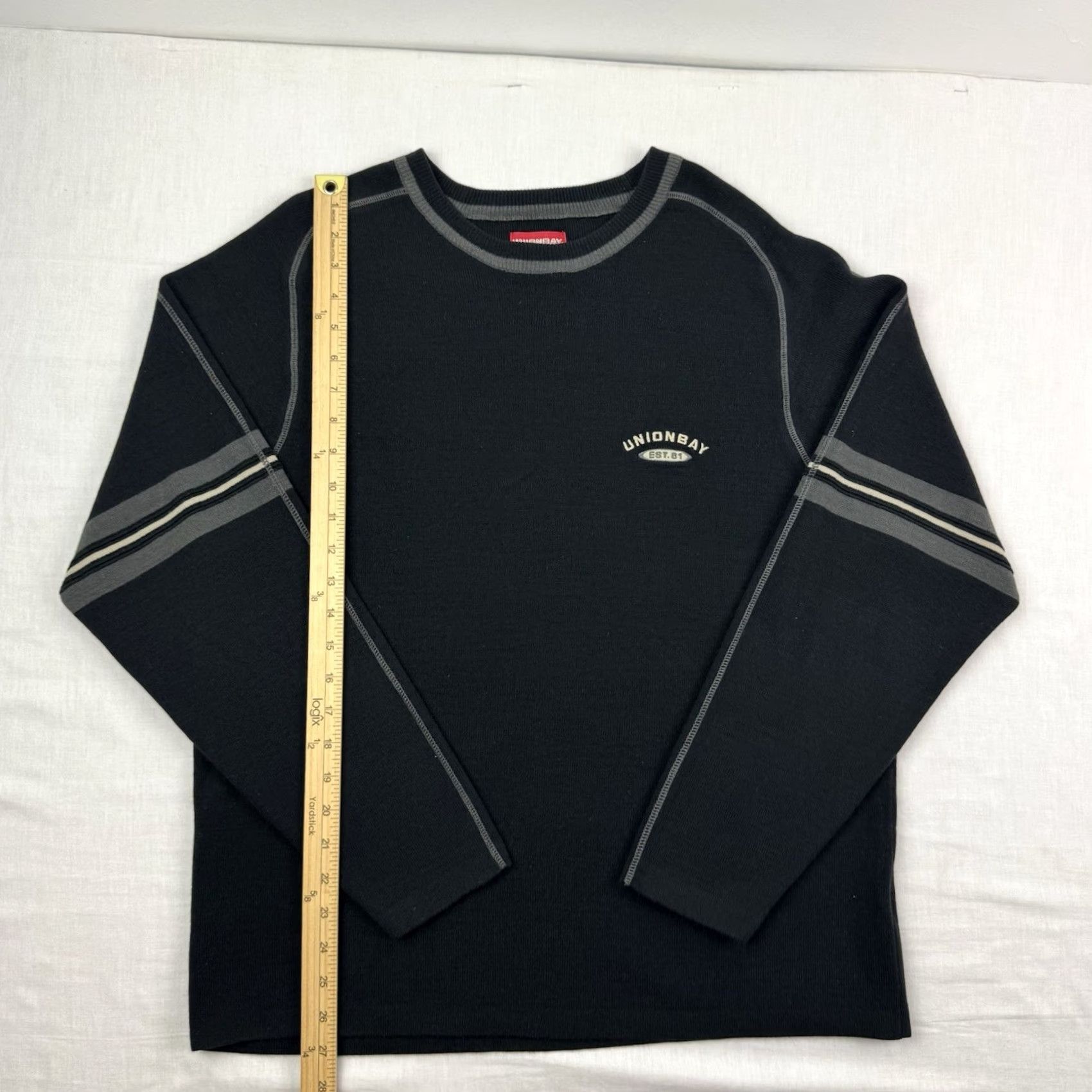 Vintage VINTAGE UNIONBAY Sweater Pullover Crew Neck XL Black Men 90s Hipster Punk Y2K Skater Vintage Mens XL Crewneck Sweater Size US XL / EU 56 / 4 - 5 Thumbnail