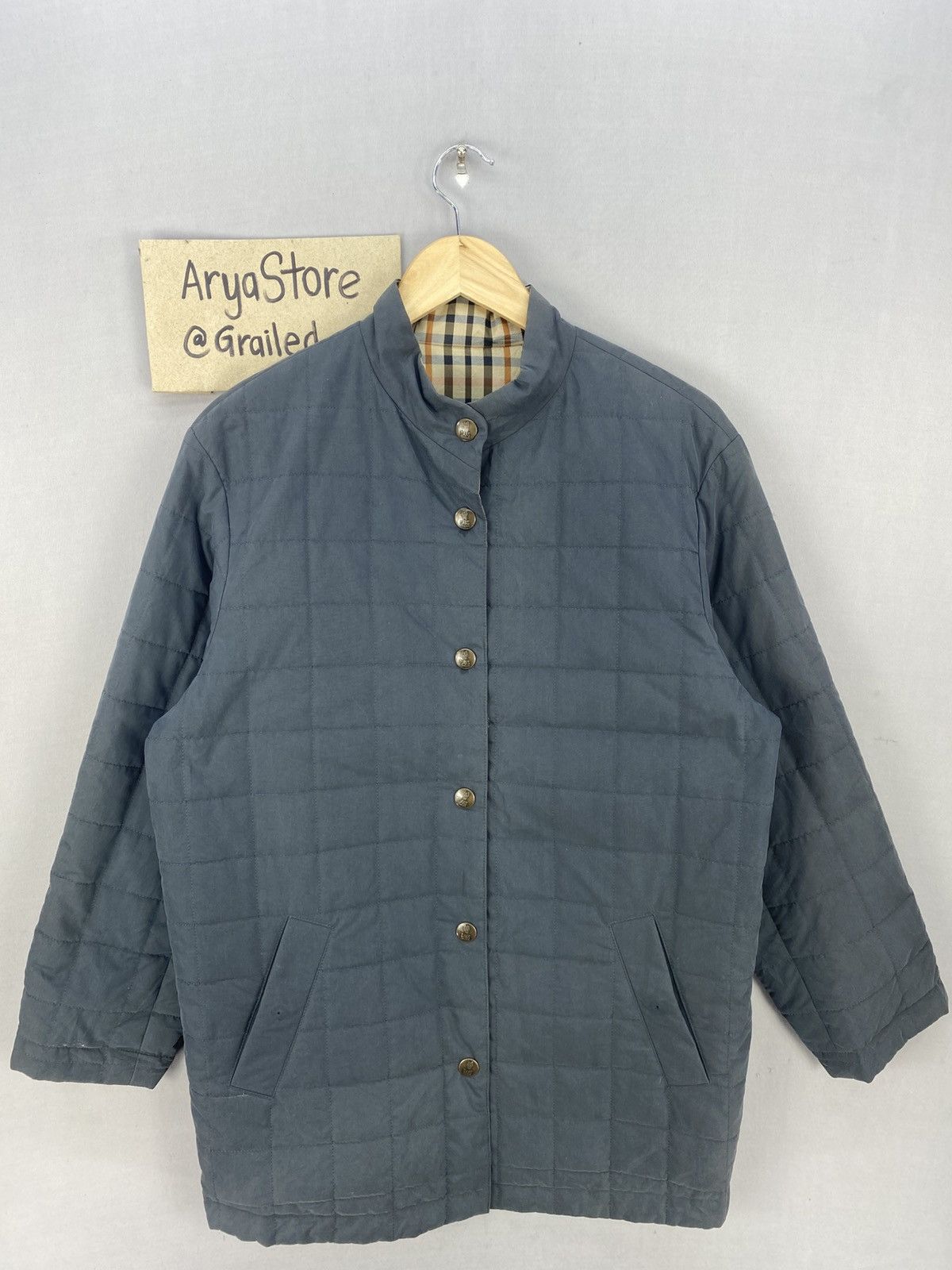 DAKS DAKS London Snap Button Quilted Jacket Size US M / EU 48-50 / 2 - 1 Thumbnail